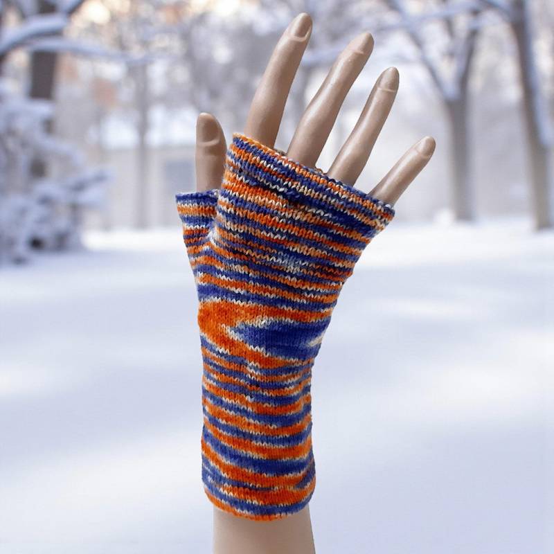 Fingerlose Handstulpen Gestrickt, Armstulpen von Afrosteff
