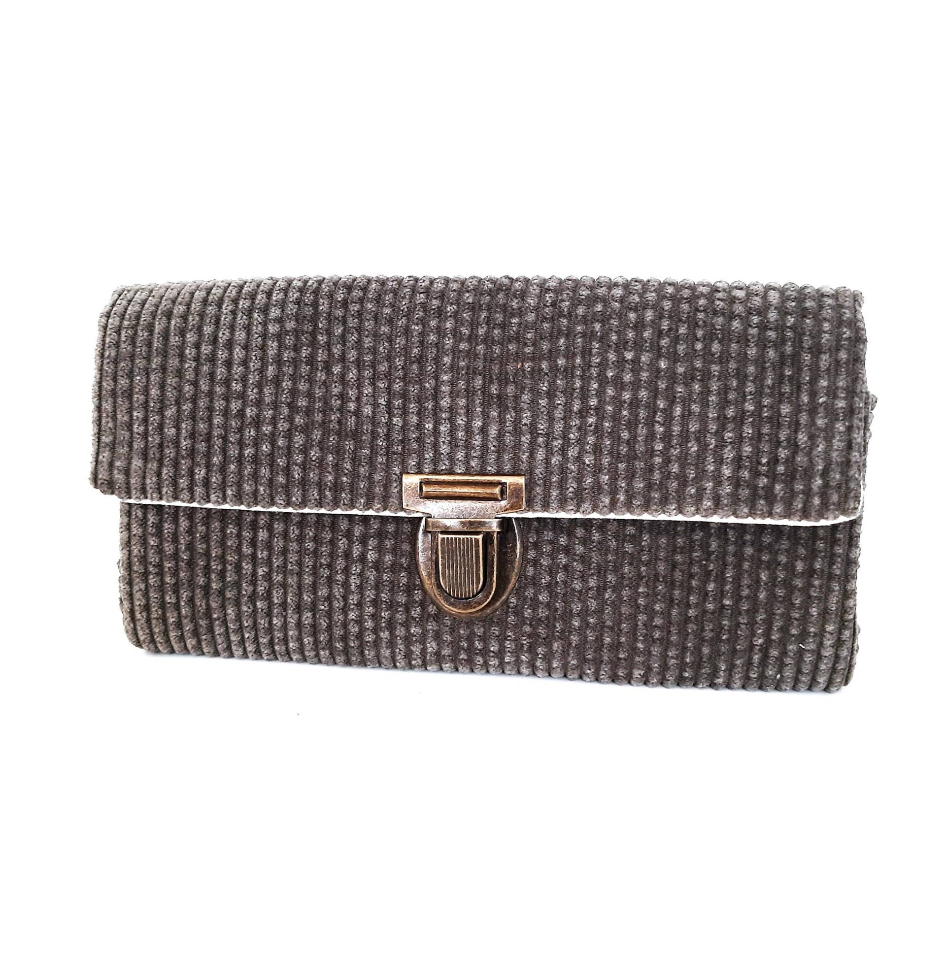 Geldbeutel Aus Cord, Olivgrünes Portemonnaie Kord von Afrosteff