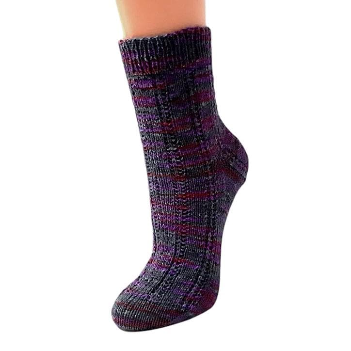 Handgestrickte Rip-Socken Gr. 37-39, Wollsocken Aus Handgefärbter Sockenwolle von Afrosteff