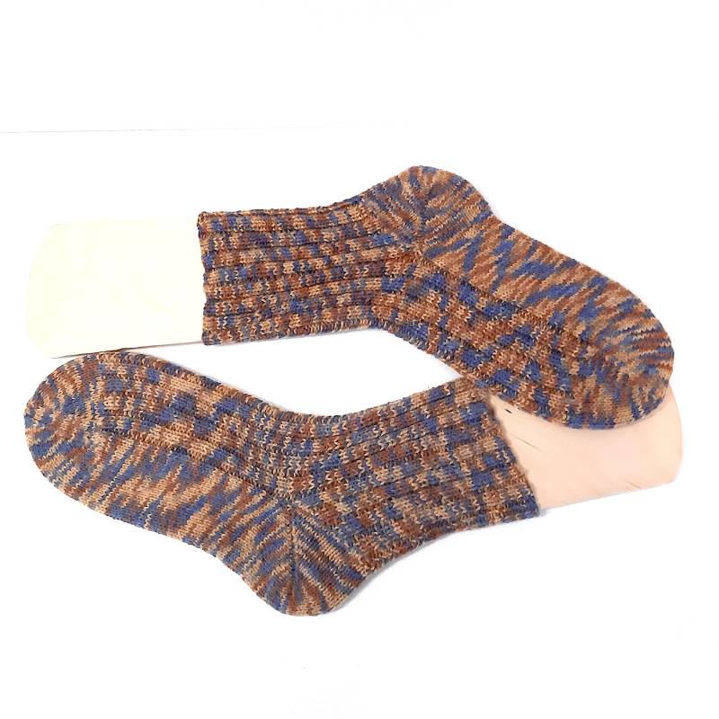 Herren Socken Gr. 42-44, Braun Mit Ripp Muster von Afrosteff