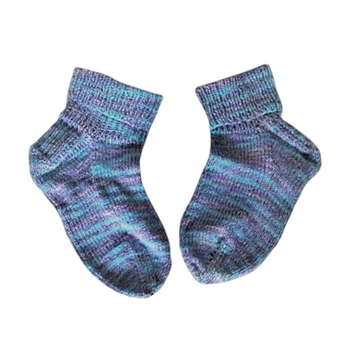 Kinder Umschlagsocken Gr. 27-29, Handgestrickt von Afrosteff