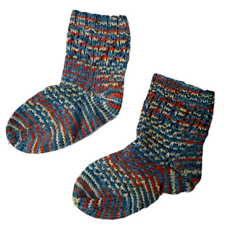 Kindersöckchen, Babysöckchen Gr. 22/23, Handgestrickte Ringelsocken von Afrosteff