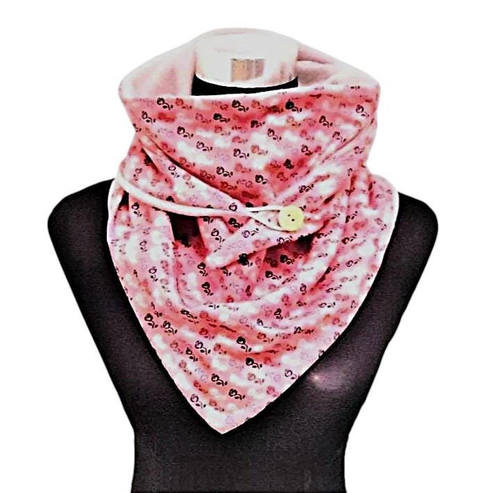 Knopfschal, Wickelschal Mit Fleece Geblümt Knopfschal, Wickelschal Mit Fleece Geblümt von Afrosteff