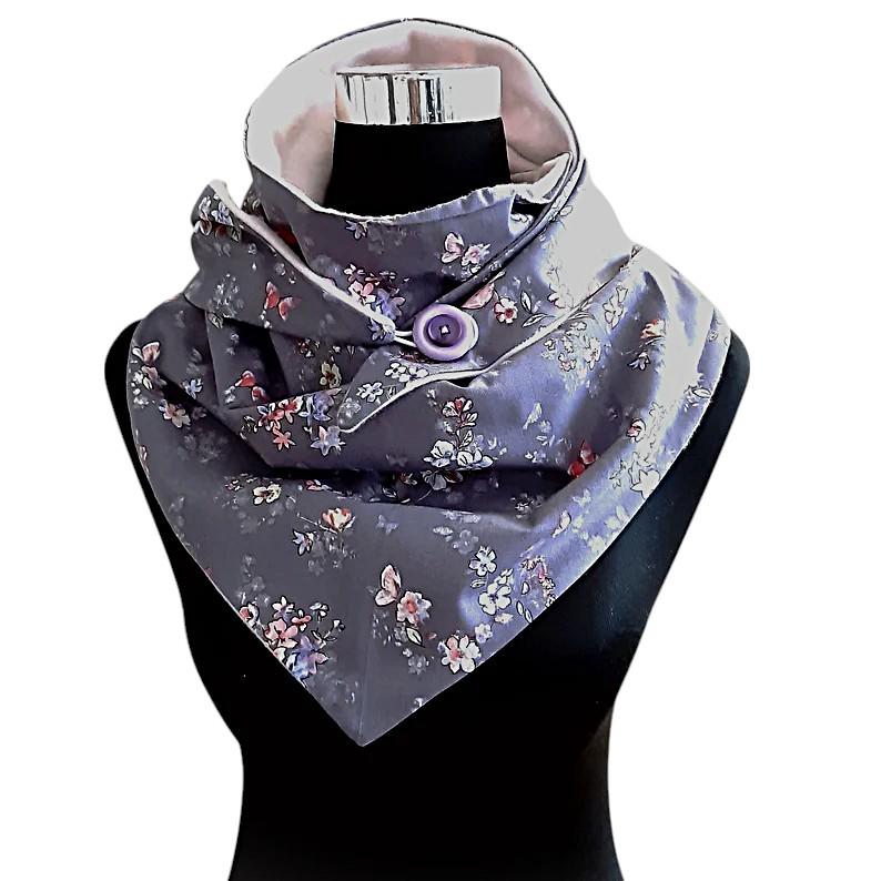 Knopfschal Xl, Wendbar, Dreieckstuch von Afrosteff