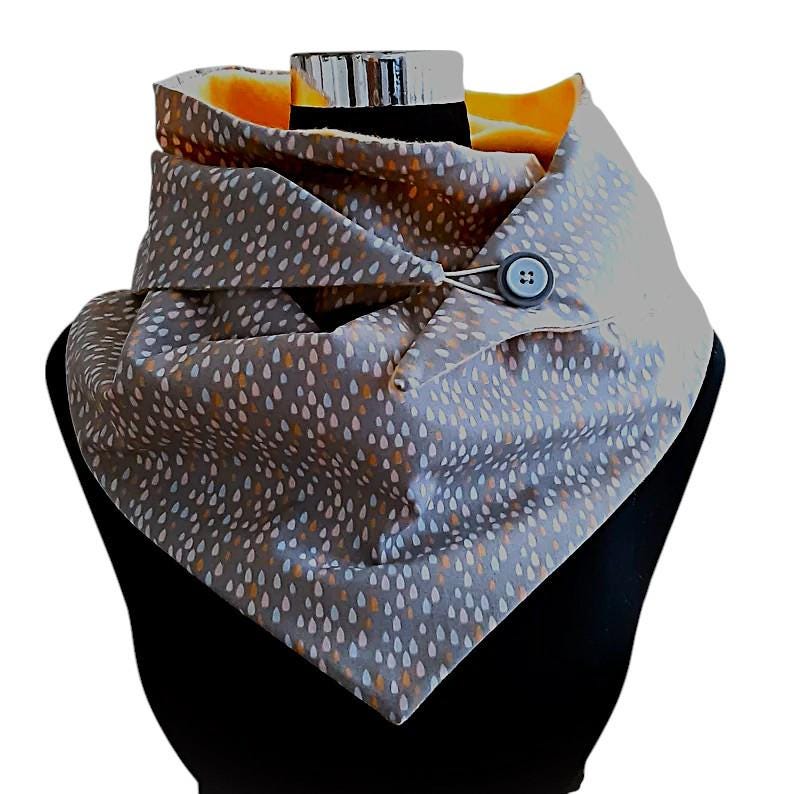 Knopfschal Xl, Wickelschal Mit Fleece, Dreieckstuch von Afrosteff
