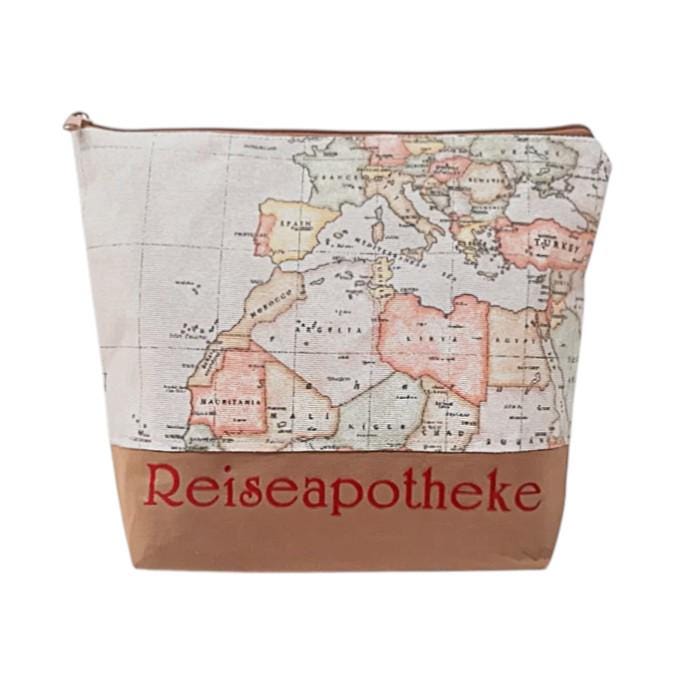 Reiseapotheke, Medizintasche, Notfalltasche "Weltkarte" von Afrosteff