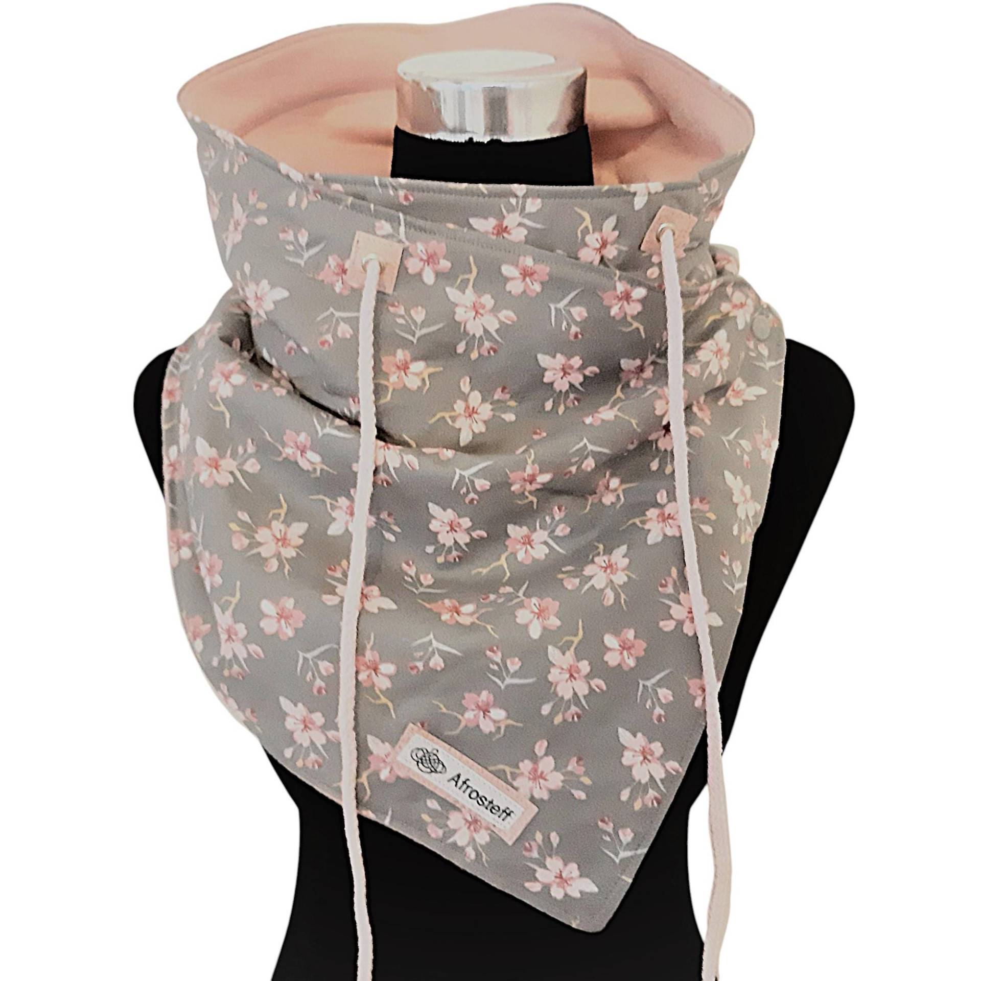 Schnürschal, Wickelschal Mit Fleece Geblümt von Afrosteff