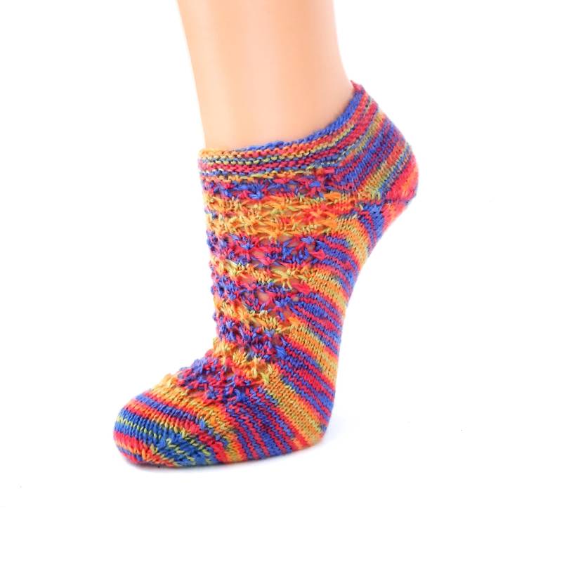 Sneaker Söckchen Gr. 39-40, Damen Handgestrickt, Bunt von Afrosteff