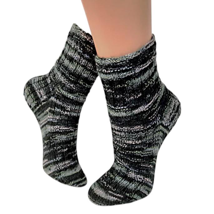 Socken Gr. 38/39, Handgestrickt Mit Webmuster von Afrosteff