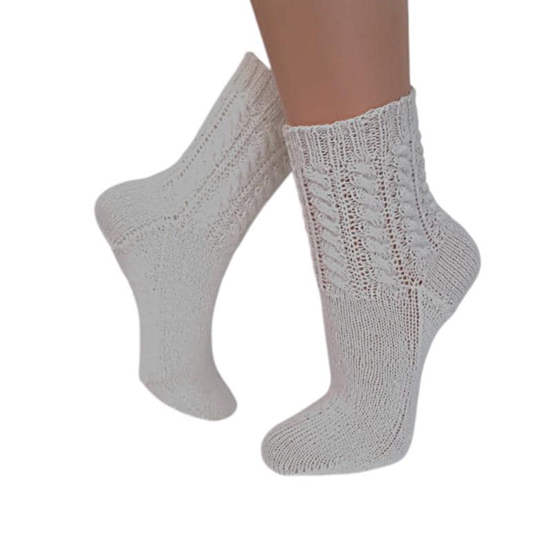 Socken Handgestrickt Gr. 36-38 Mit Zopfmuster Im Landhausstil von Afrosteff