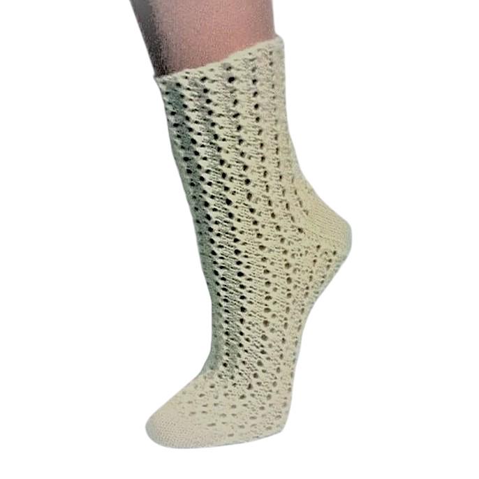 Socken Handgestrickt Gr. 39-41 Mit Lochmuster von Afrosteff