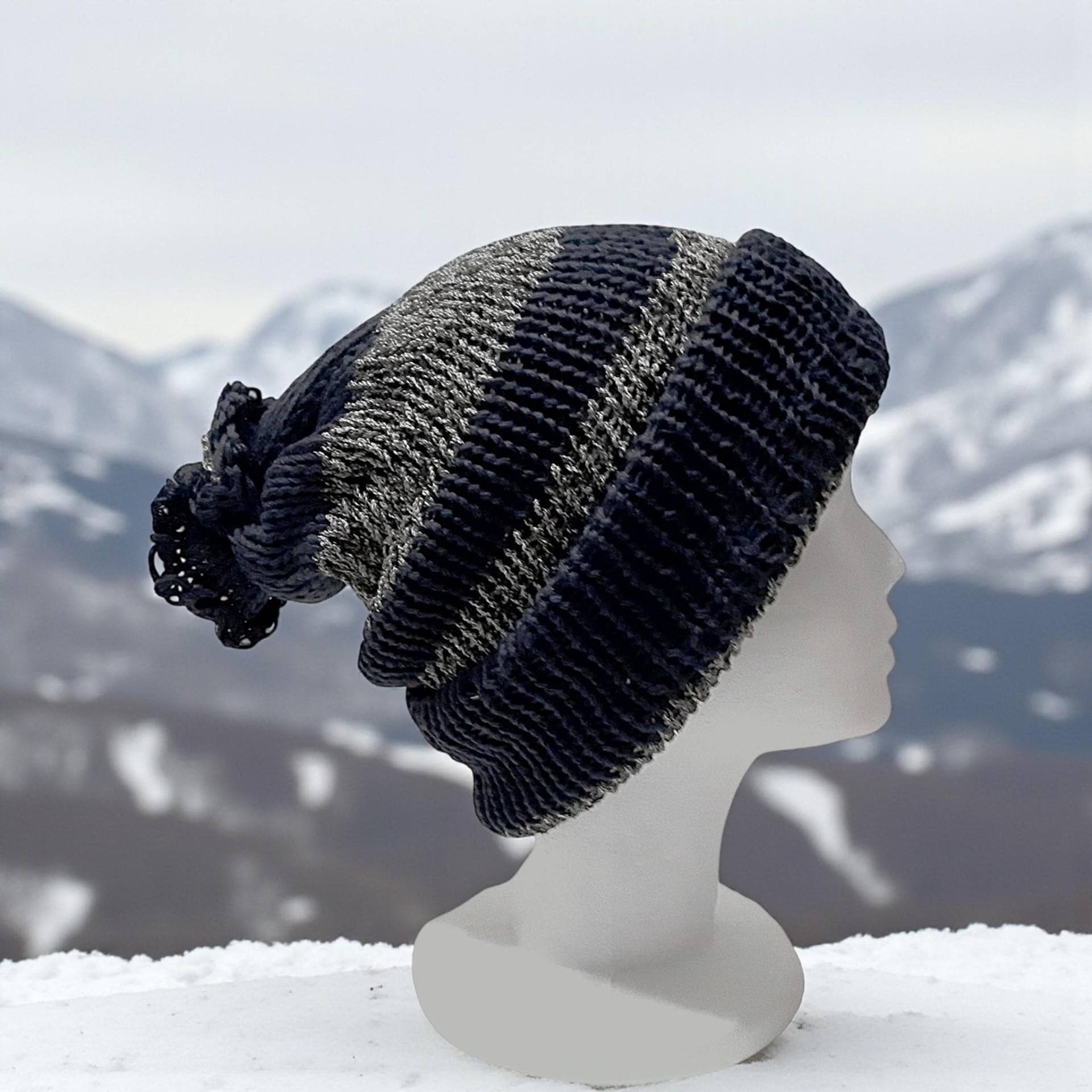 Warme Strickmütze, Unisex Gestrickter Beanie von Afrosteff