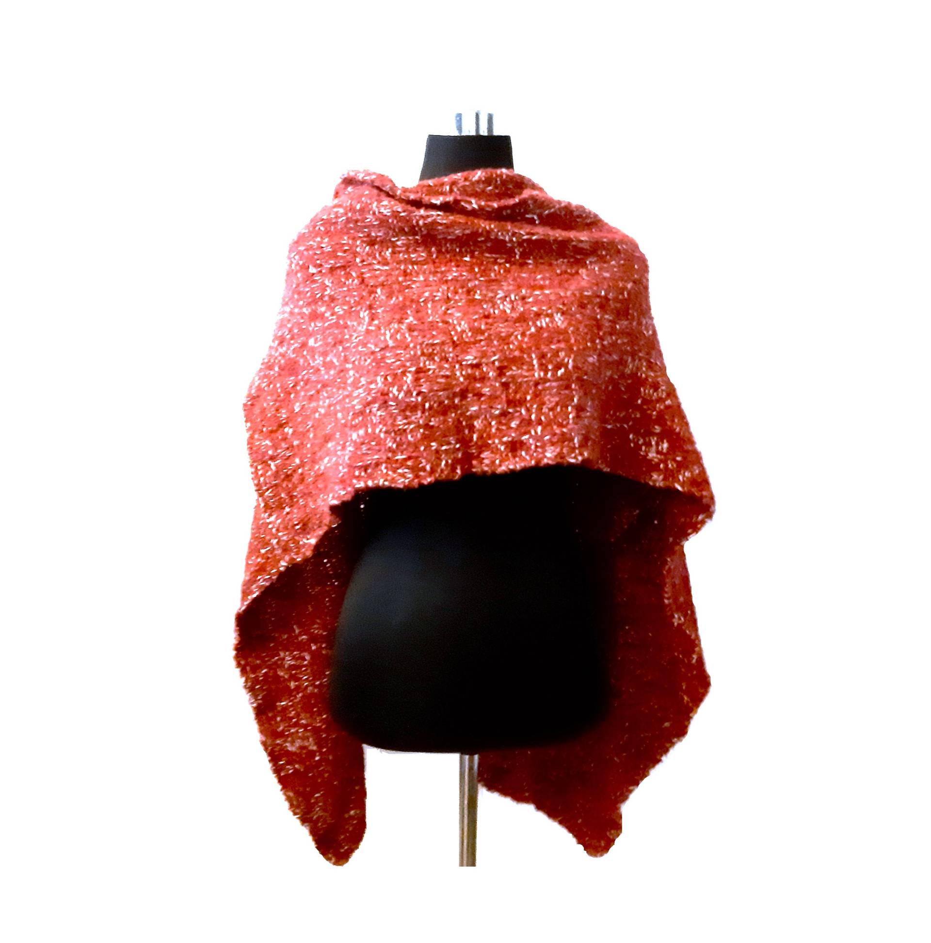 Wollschal, Gestrickter Poncho, Warmes Schultertuch von Afrosteff