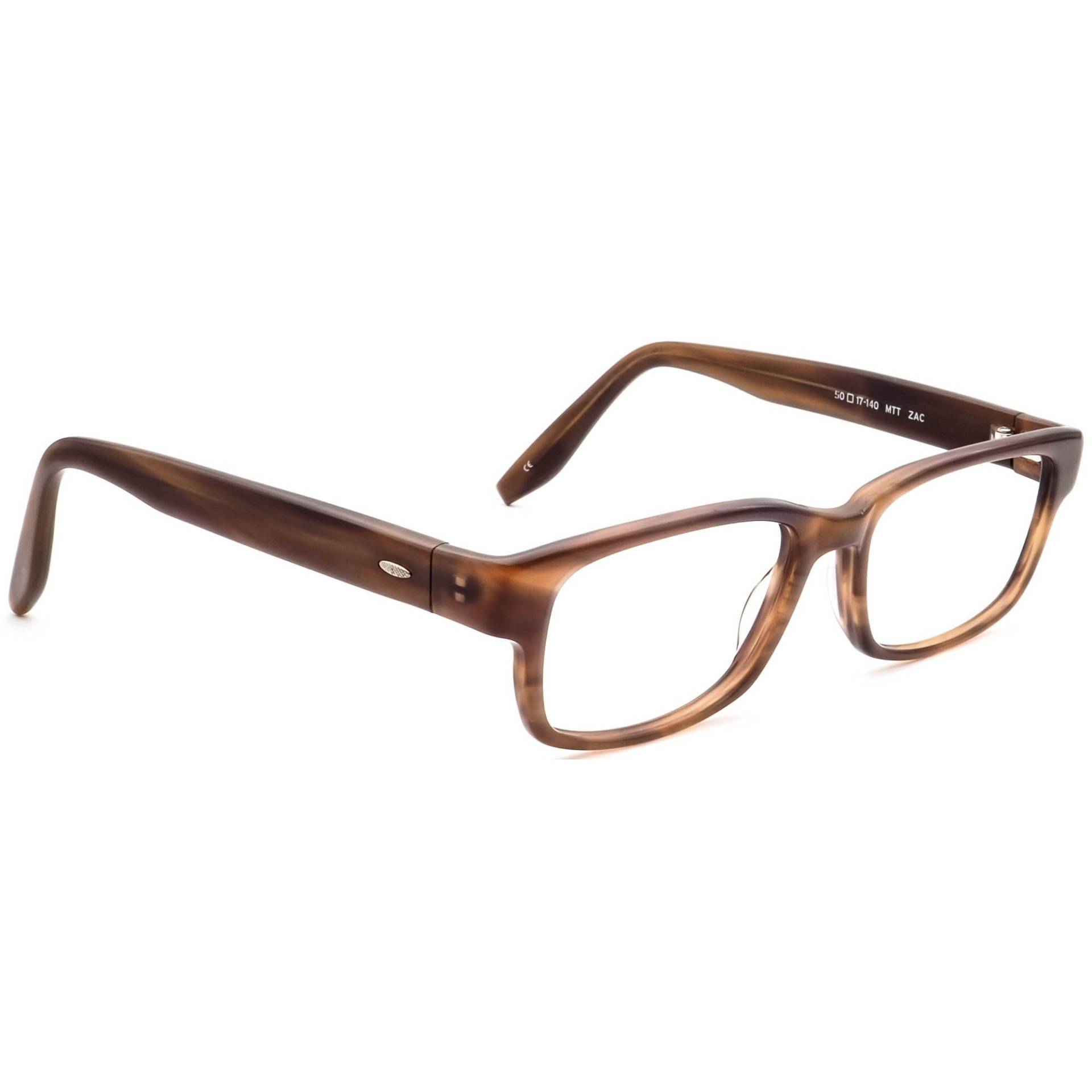 Barton Perreira Brille Mtt Zac Matt Braun Rechteckiger Rahmen Japan 50-17 140 von AfsharOptics