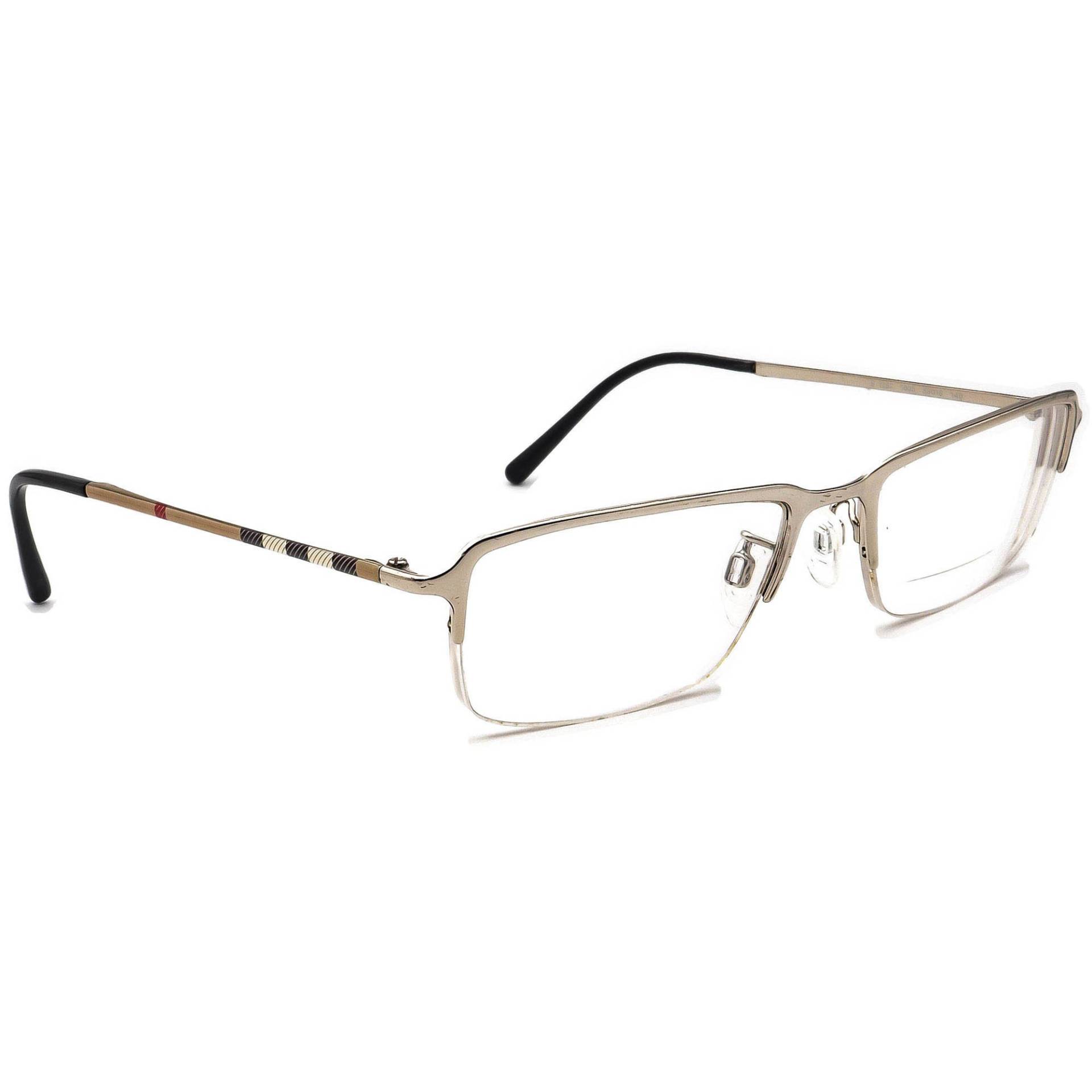 Burberry Brille B 1257 1005 Silber/Karo Halbrand Rahmen Italien 53[]18 140 von AfsharOptics