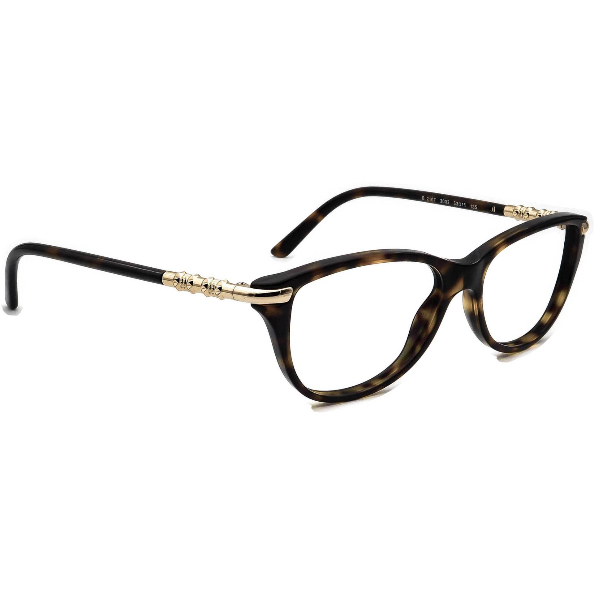 Burberry Damen Brille B 2107 3002 Schildkröte B-Form Rahmen Italien 53[]15 135 von AfsharOptics