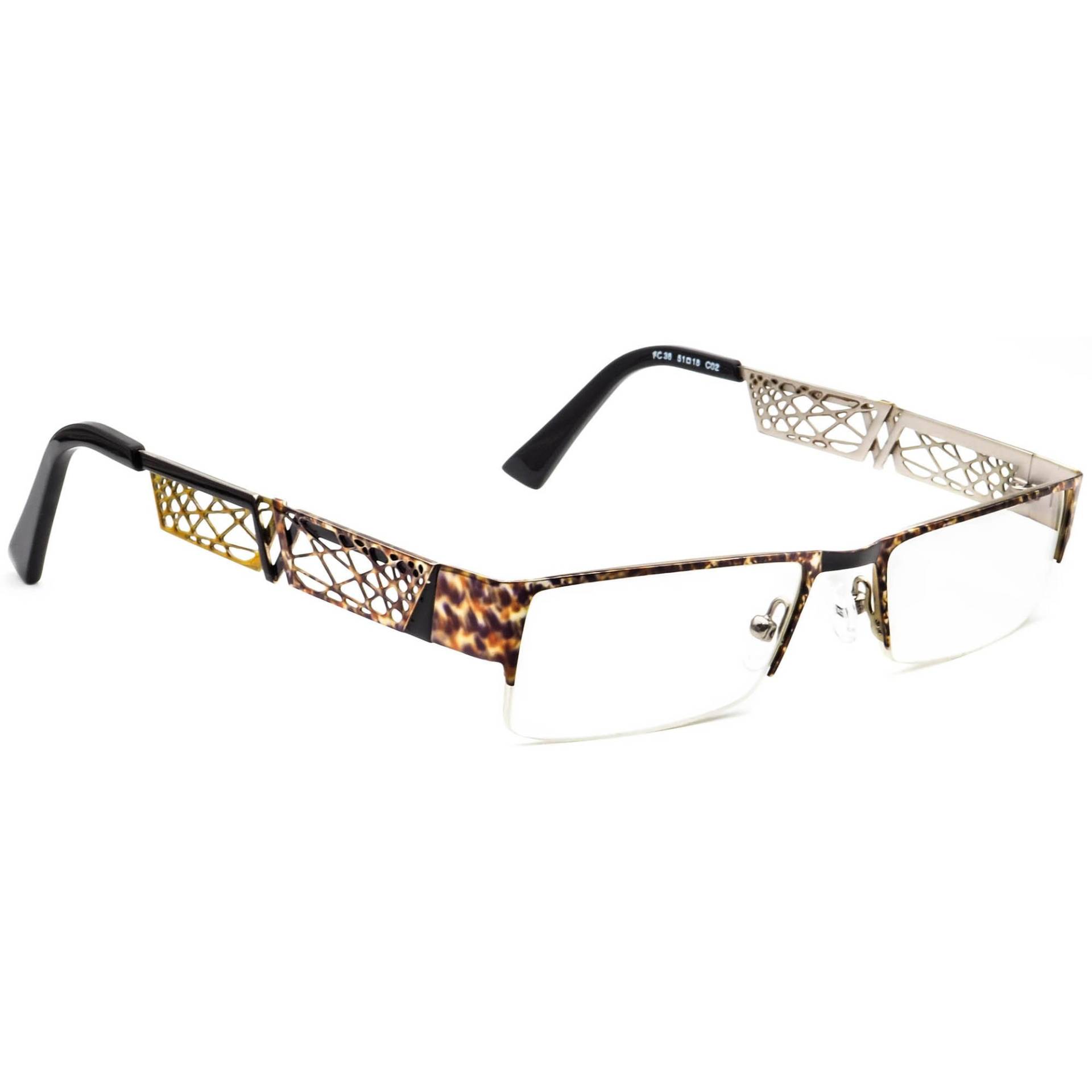 Casanova Brille Fc 38 C02 Schildkröte Schwarz Halbrand Metall Italien 51[]18 135 von AfsharOptics