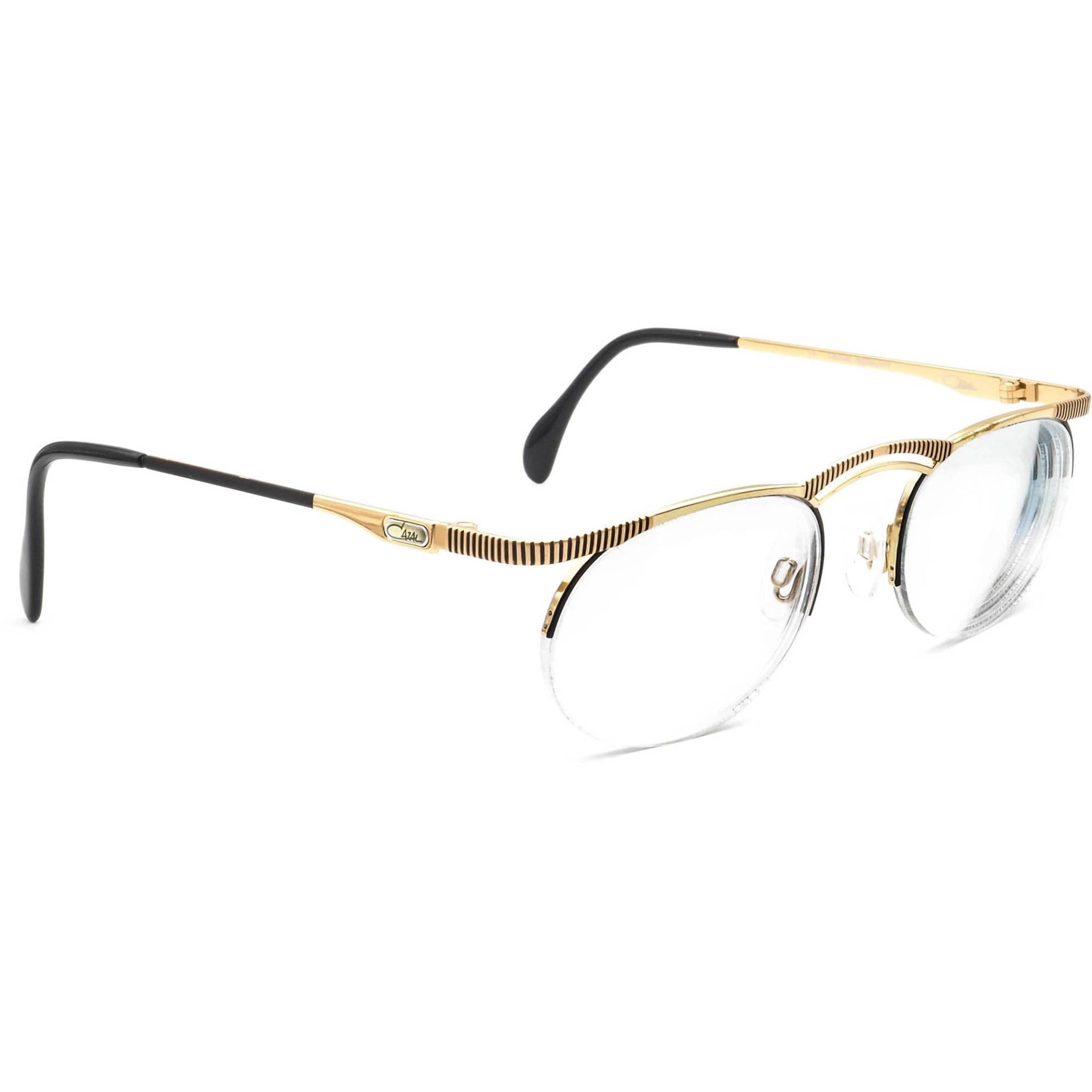 Cazal Brille Mod 755 Col 302 Gold&schwarz Halbrand Metall Germany 54[]21 140 von AfsharOptics