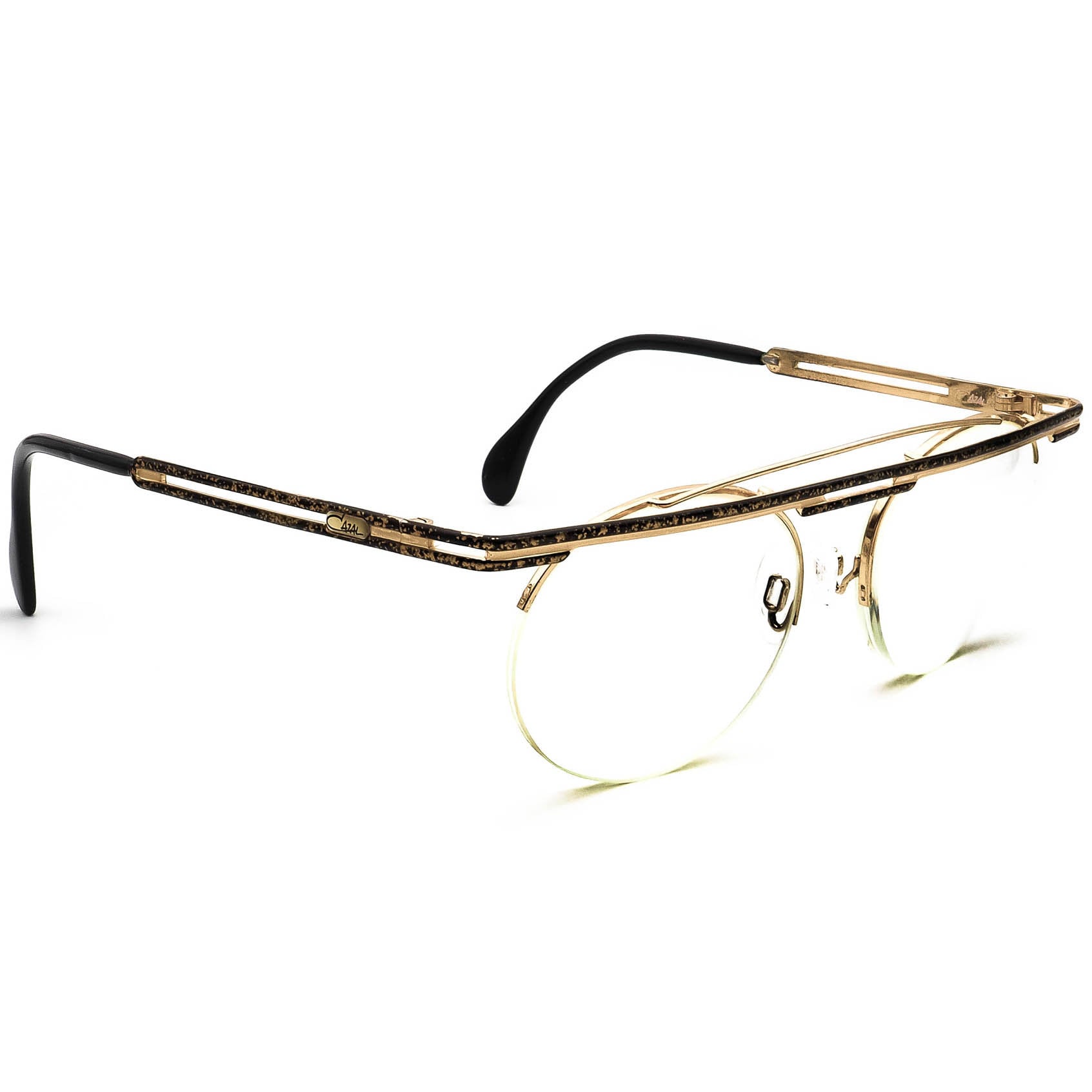 Cazal Brille Mod. 748 Col417 Gold&schwarz Halbrand Metallrahmen 51[]21 140 von AfsharOptics