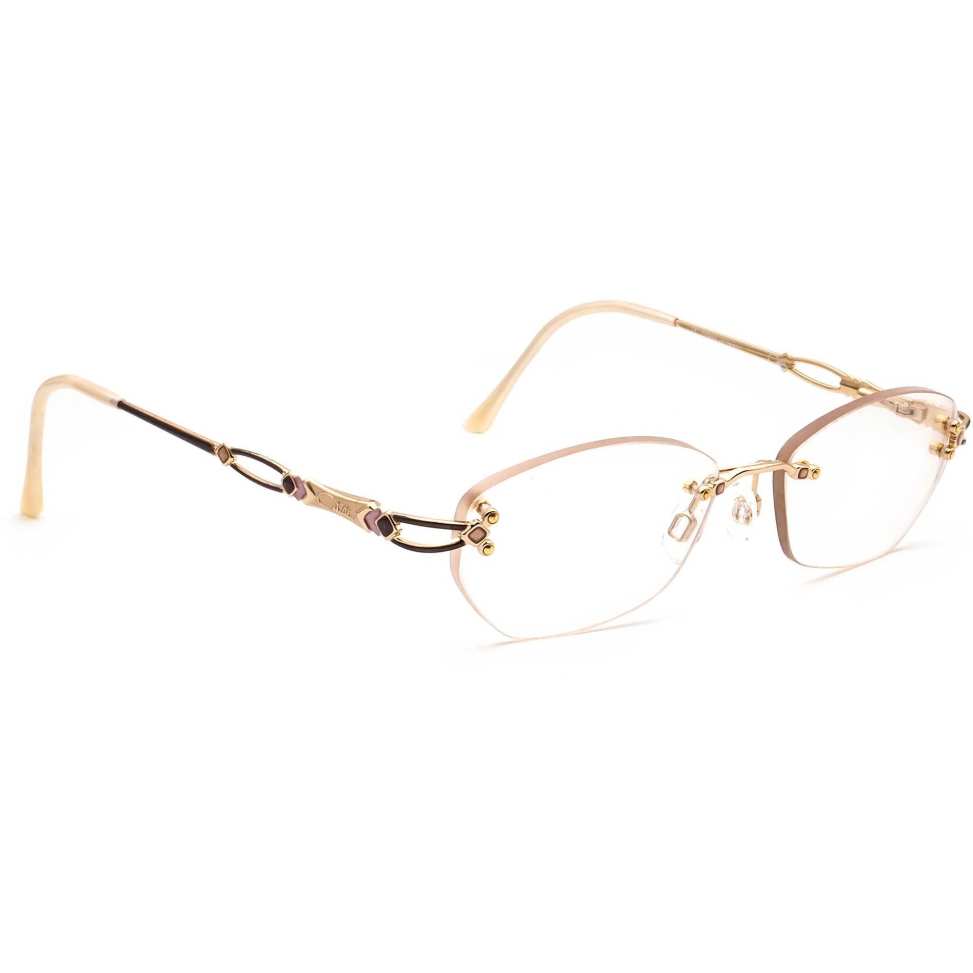 Cazal Brille Mod.475 Col.467 Gold/Braun Randloses Metall Germany 53[]16 135 von AfsharOptics