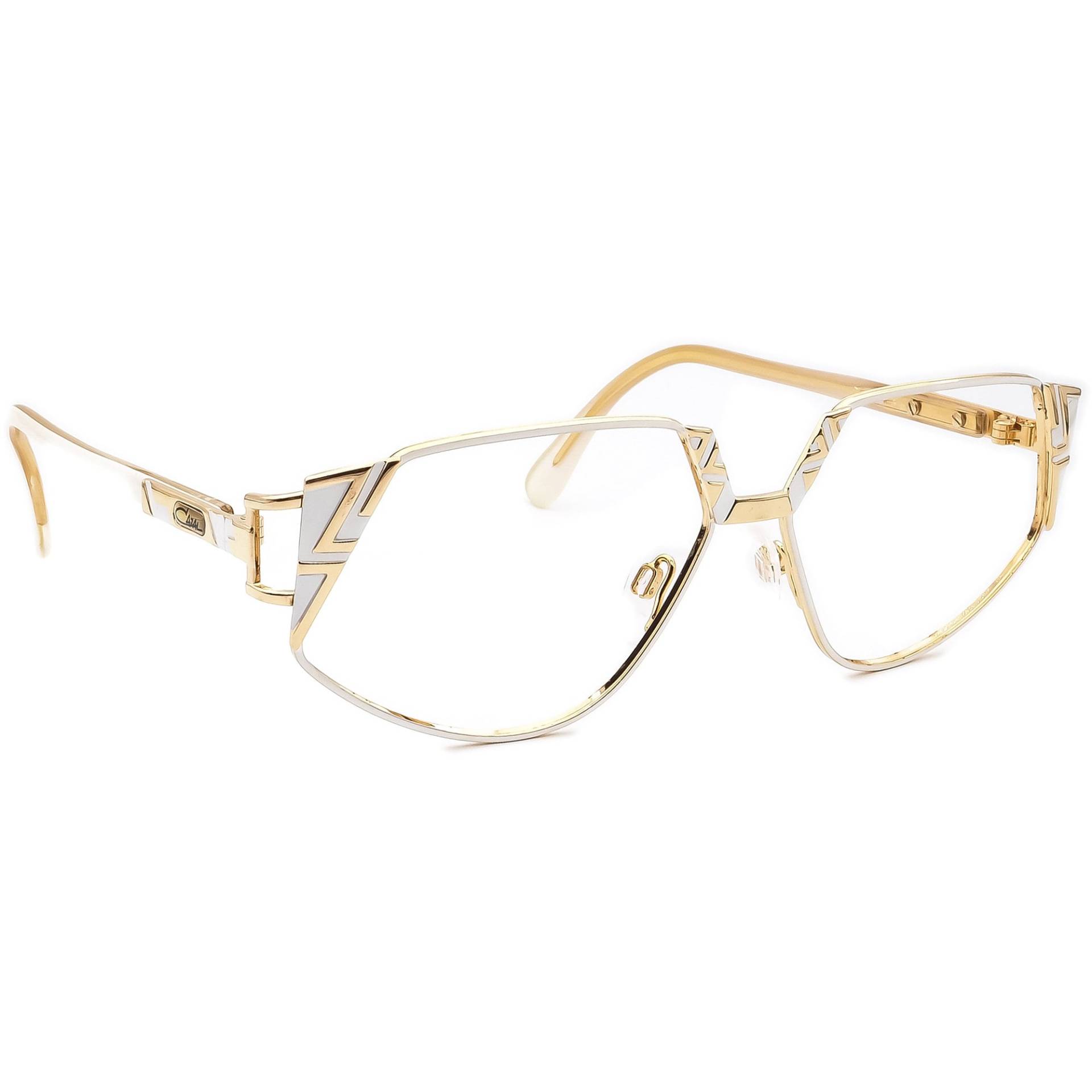 Cazal Damen Sonnenbrille Frame Only Mod. 238 Weiß/Gold 61 Mm von AfsharOptics