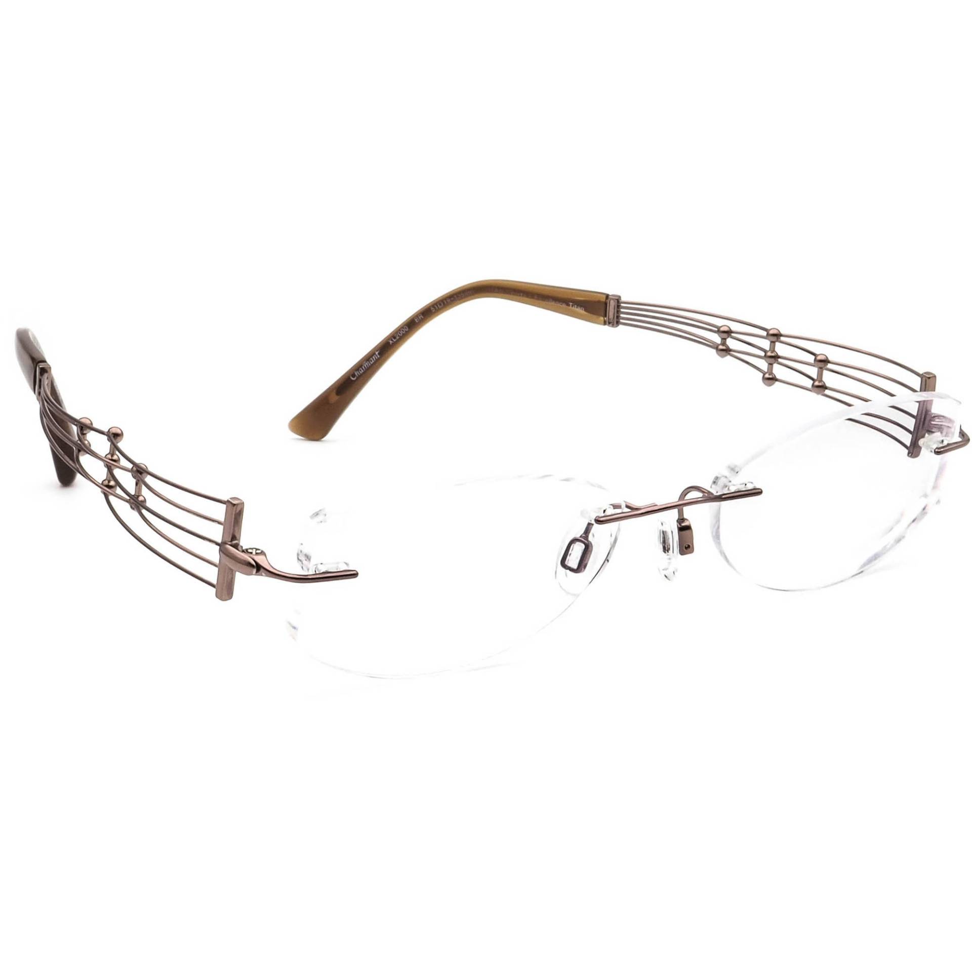 Charmant Brille Xl2000 Br Titan Line Art Braun Randlos Rahmen Japan 51-19 135 von AfsharOptics