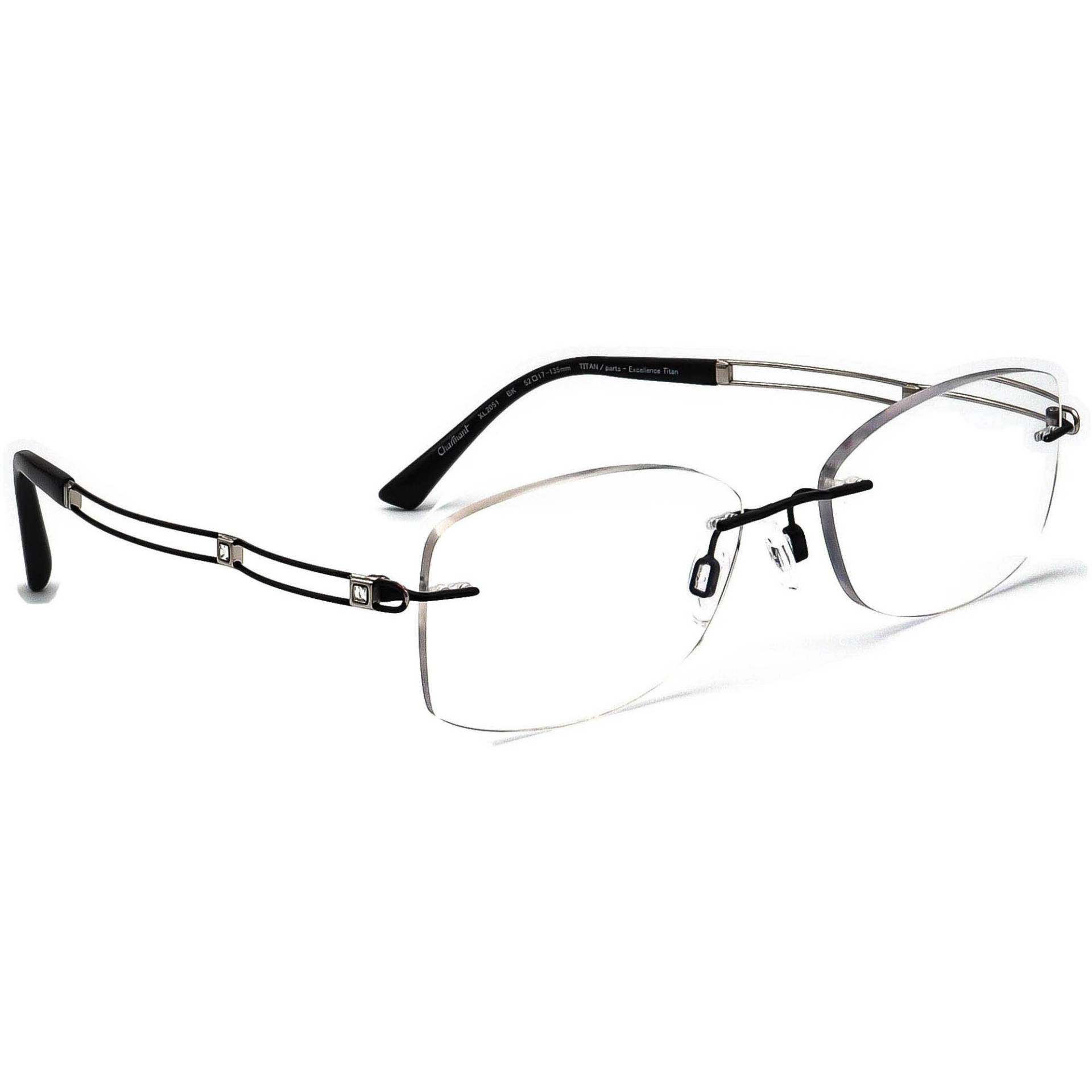 Charmant Brille Xl2051 Bk Line Art Titan Schwarz Randlos Rahmen Japan 52-17 135 von AfsharOptics