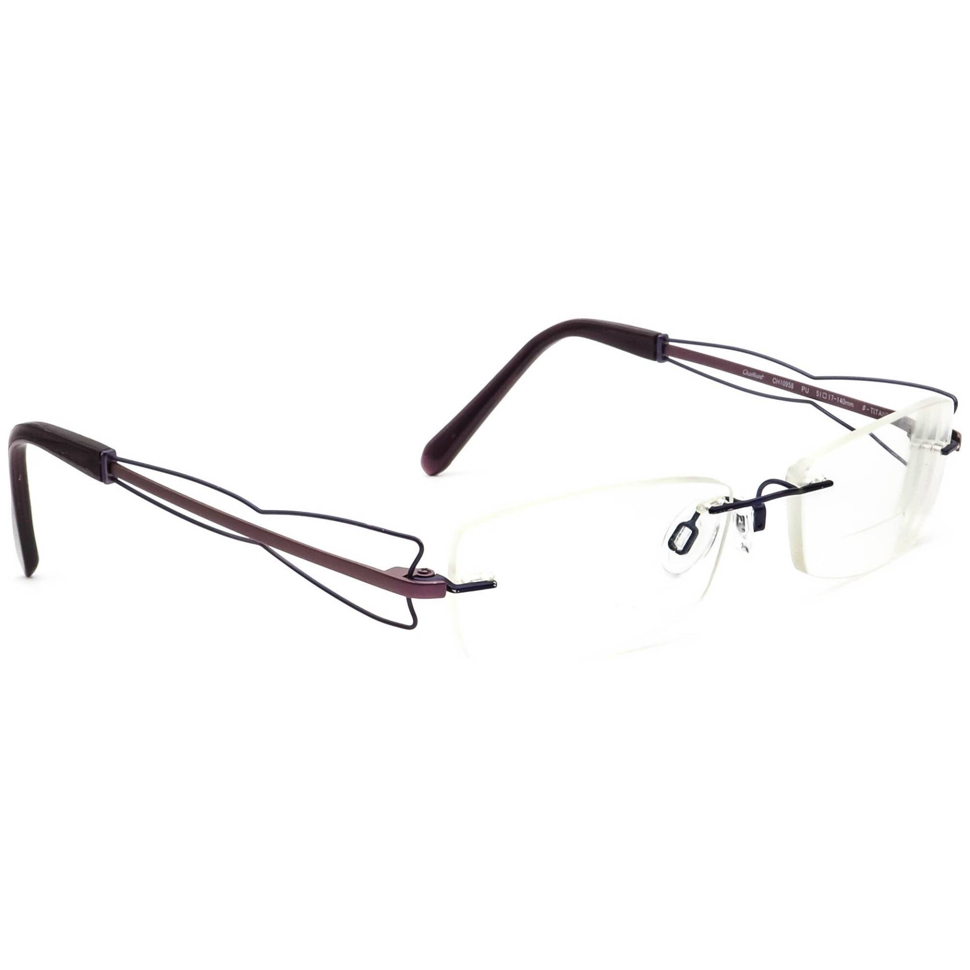 Charmant Damen Brille Ch10958 Pu Titanium Lila Randlos Rahmen 51[]17 140 von AfsharOptics