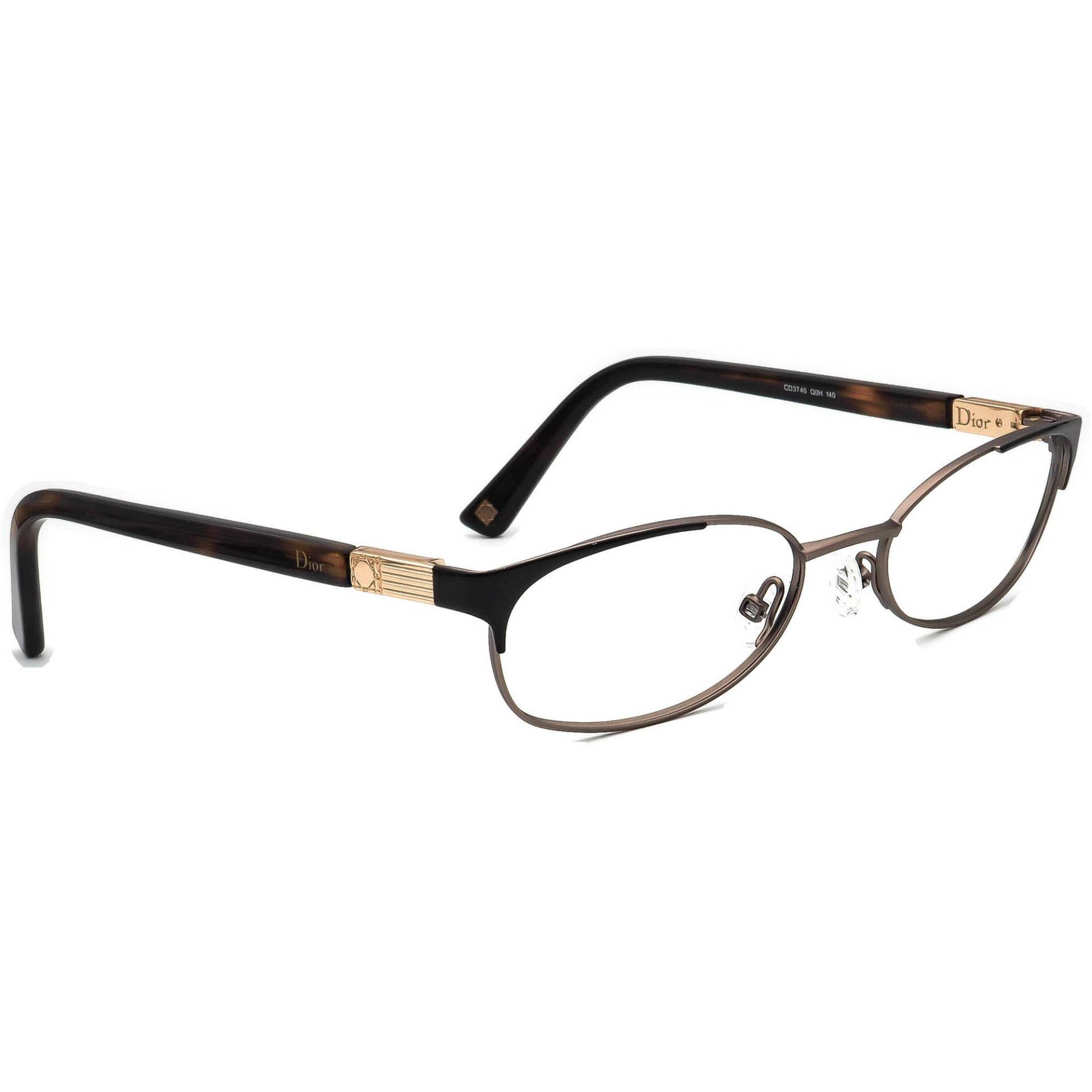 Christian Dior Damen Brille Cd3746 Q0H Braun Oval Rahmen Italien 51[]17 140 von AfsharOptics