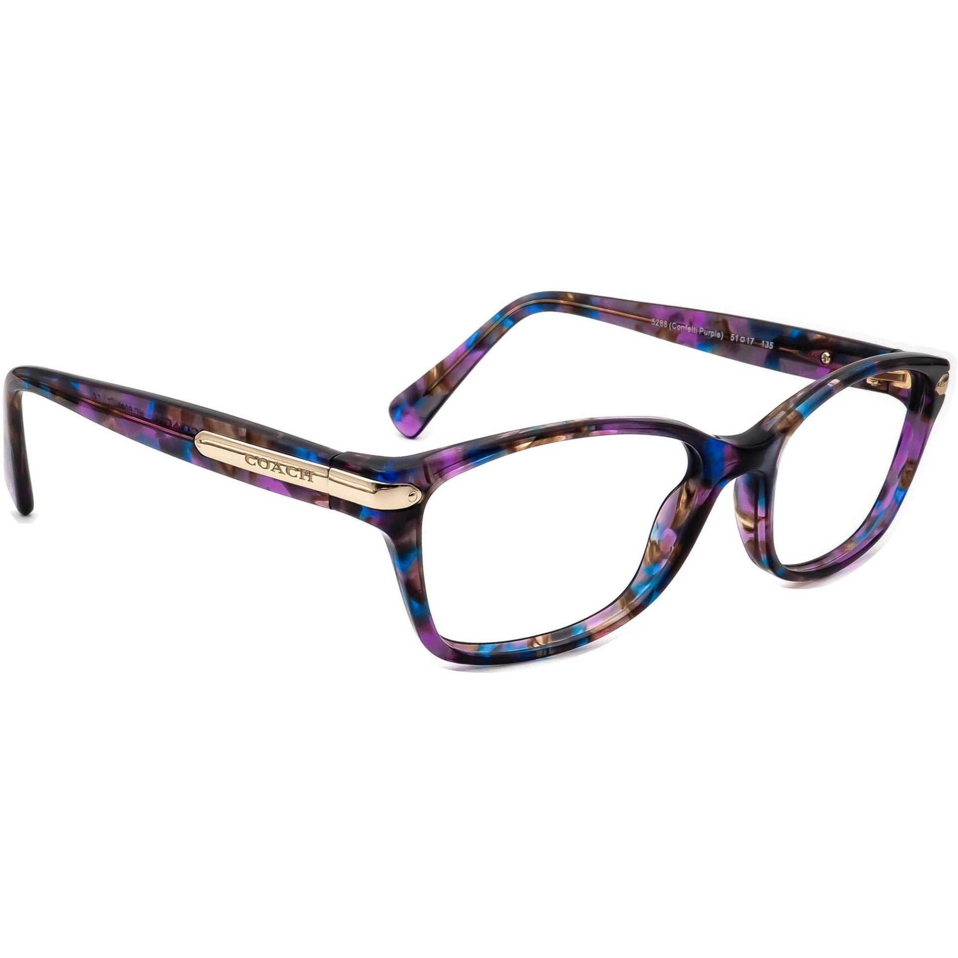 Coach Damen Brille Hc 6065 5288 Konfetti Lila B-Form Rahmen 51[]17 135 von AfsharOptics