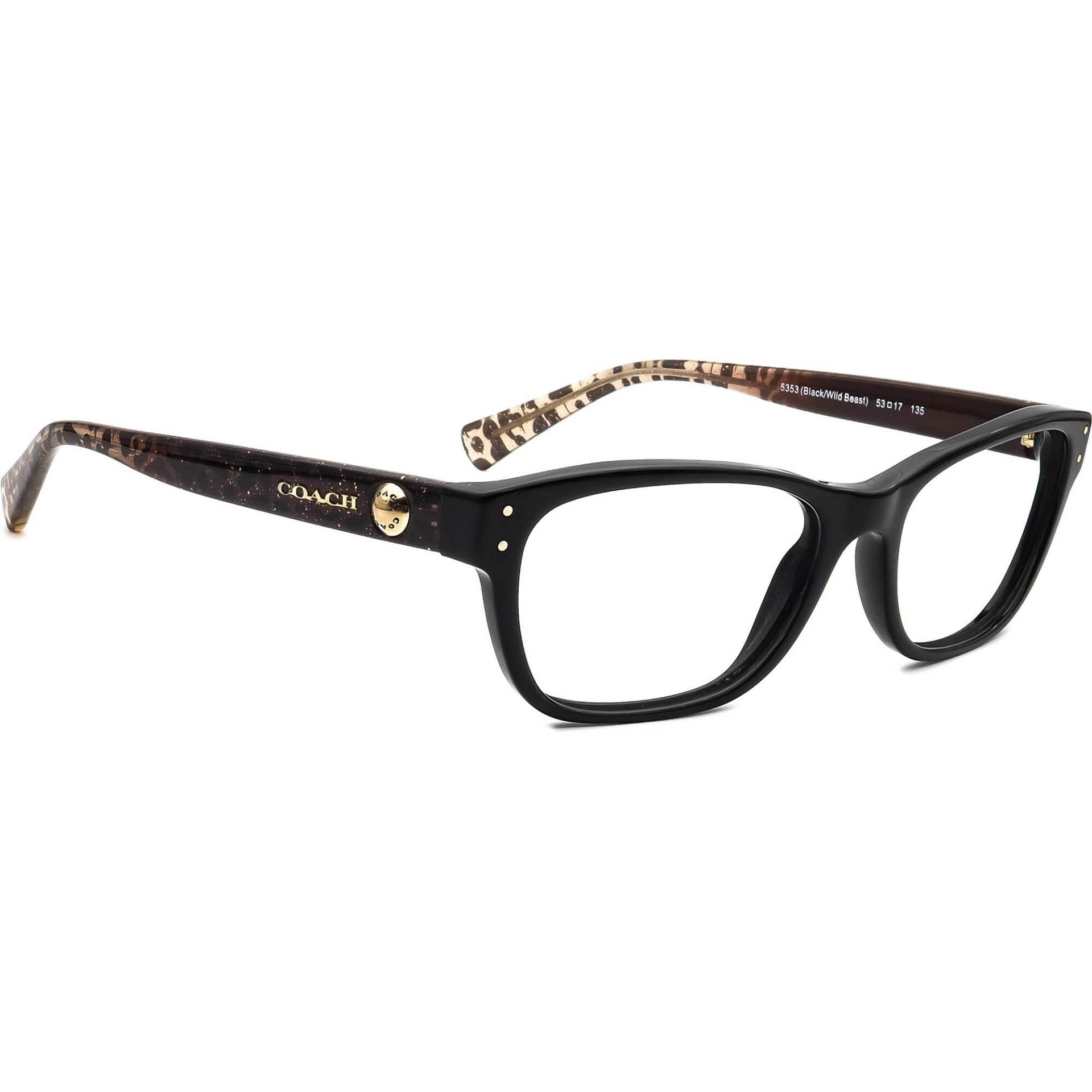 Coach Damen Brille Hc 6082 5353 Schwarz/Wild Biest Horn Rand Rahmen 53[]17 135 von AfsharOptics