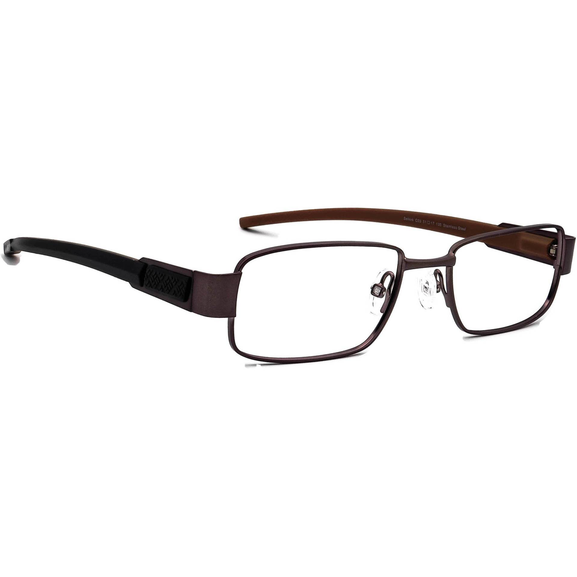 Columbia Brille Selkirk C03 Braun Rechteckiger Rahmen 51[]17 135 von AfsharOptics