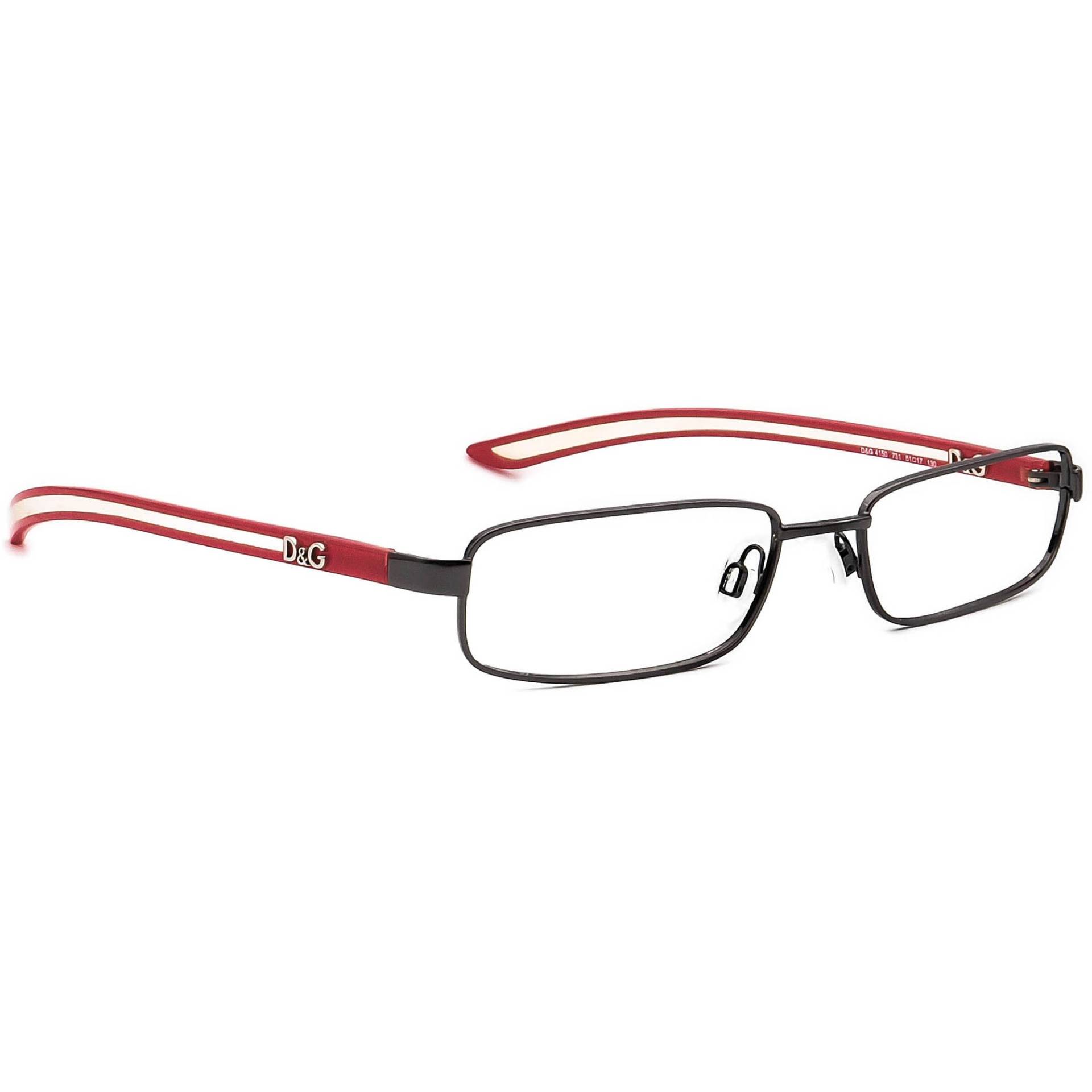 Dolce Gabbana Brille D&g 4150 731 Gunmetal/Rot Rechteckig Italien 51[]17 130 von AfsharOptics