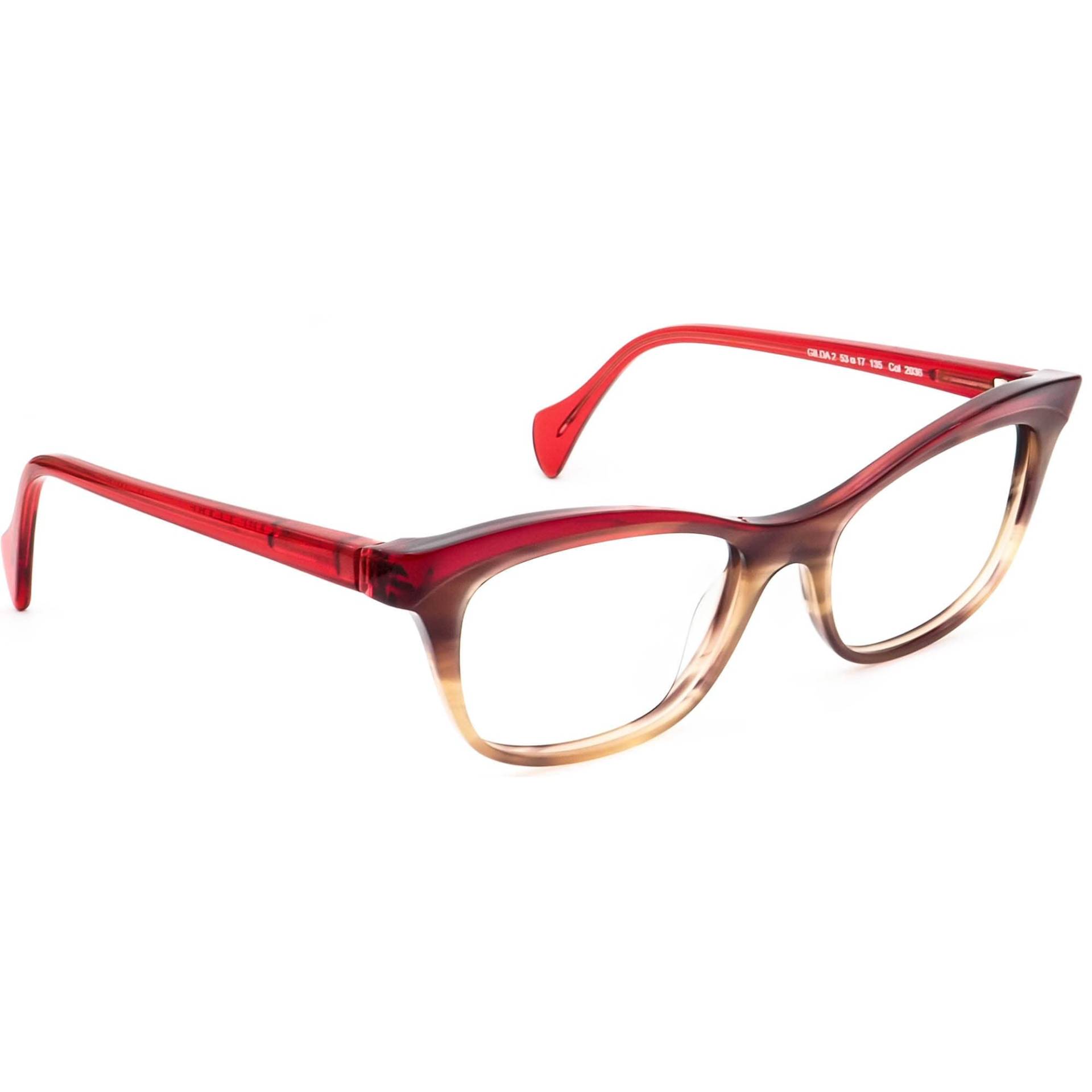 Face A Eyeglasses Gilda 2 Col 2036 Red Cat Eye France 53[]17 135 Handmade von AfsharOptics