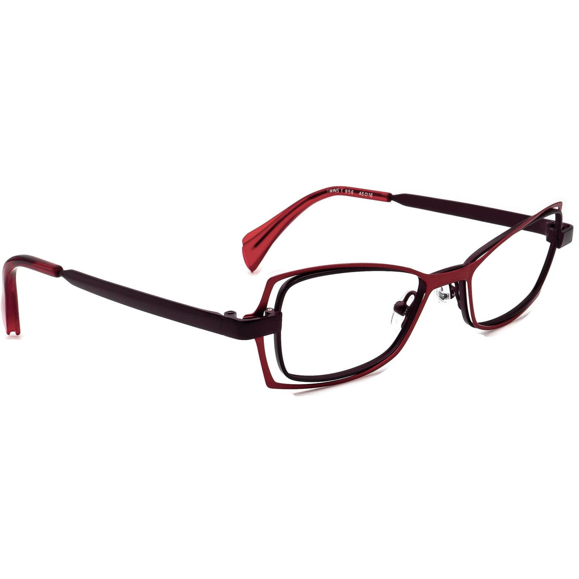 Face A Eyeglasses Twins 1 956 Lila/Rot Metall France 46[]16 140 Handmade von AfsharOptics