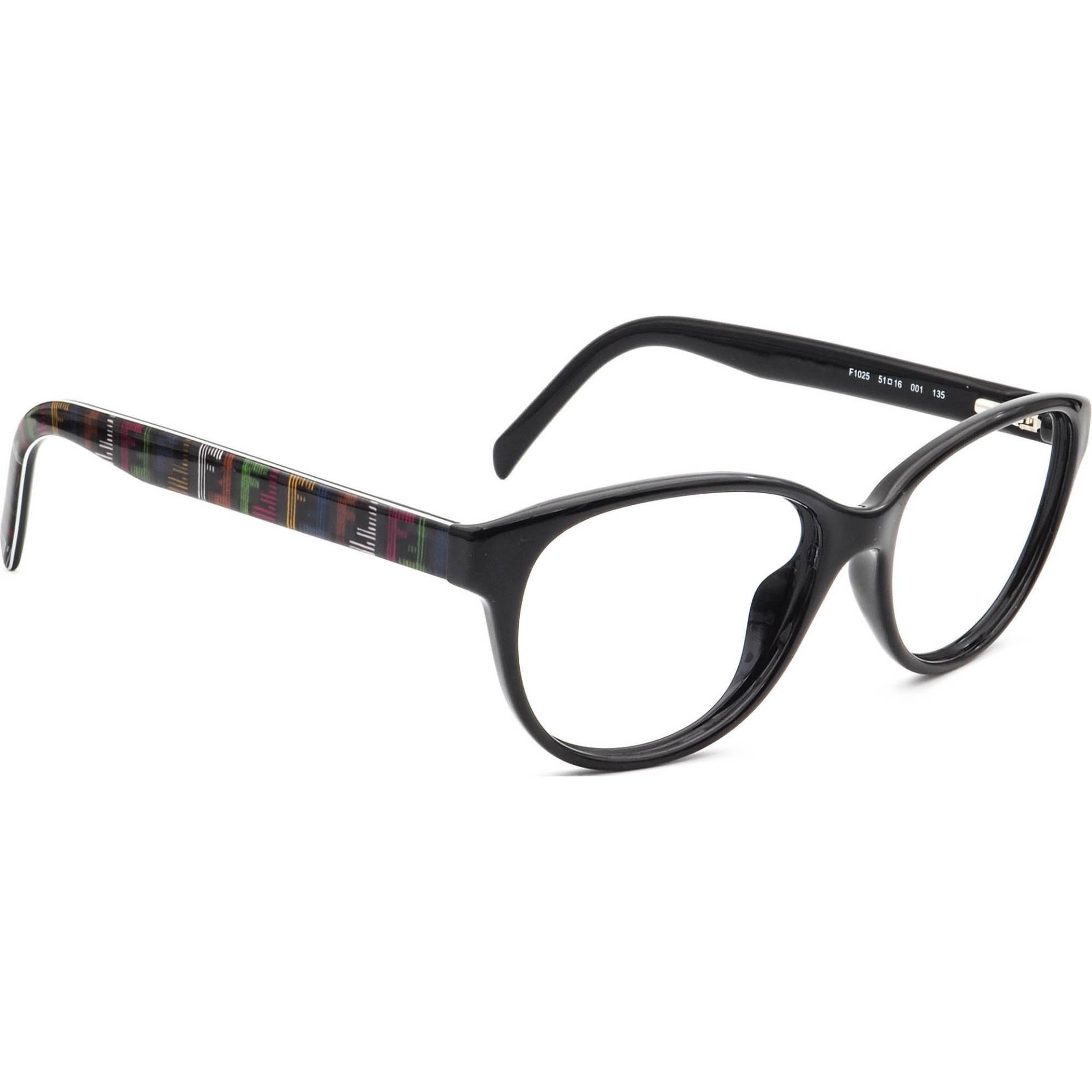 Fendi Damen Brille F1025 001 Schwarz B-Form Rahmen Italien 51[]16 135 von AfsharOptics