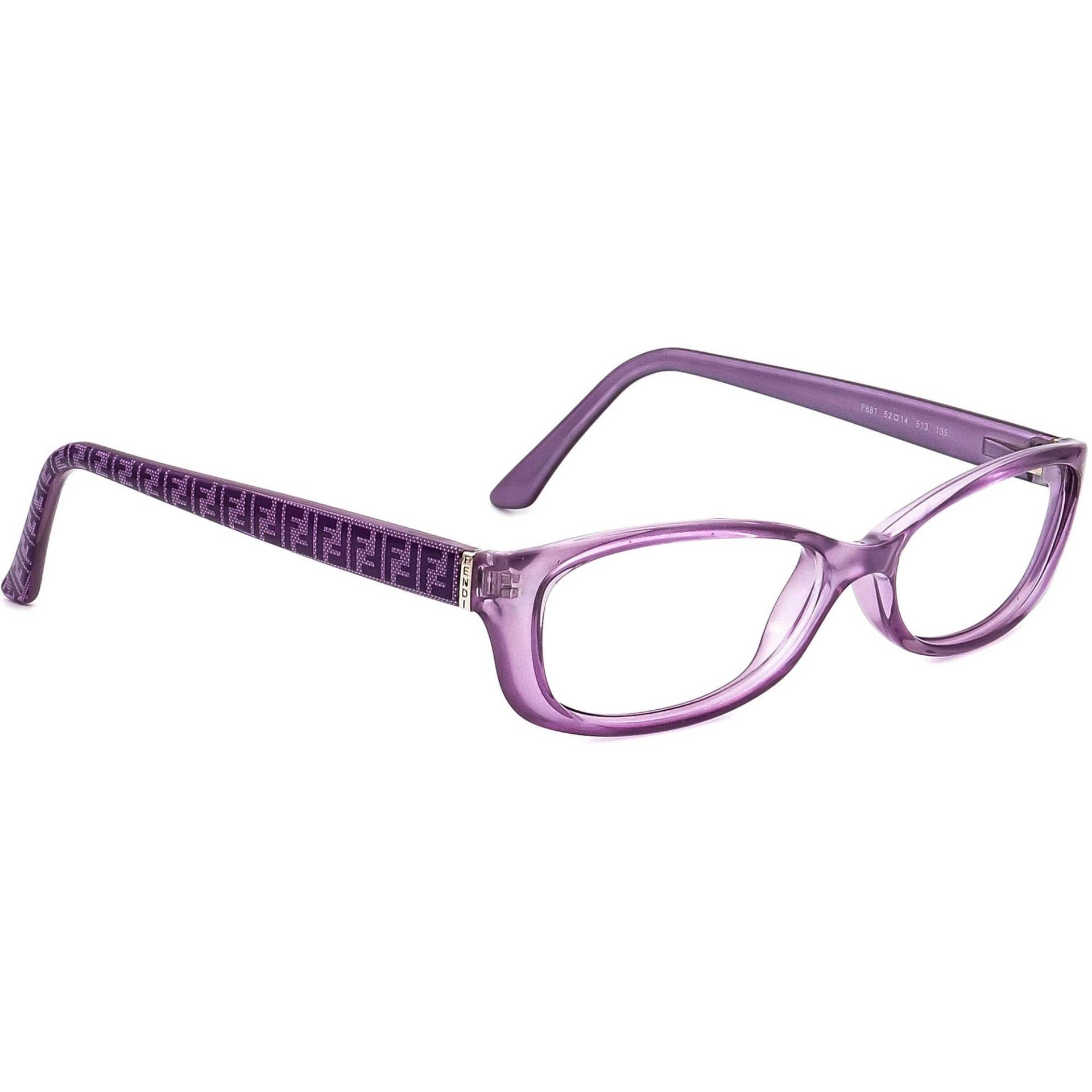 Fendi Damen Brille F881 513 Lila B-Form Rahmen Italien 52[]14 135 von AfsharOptics