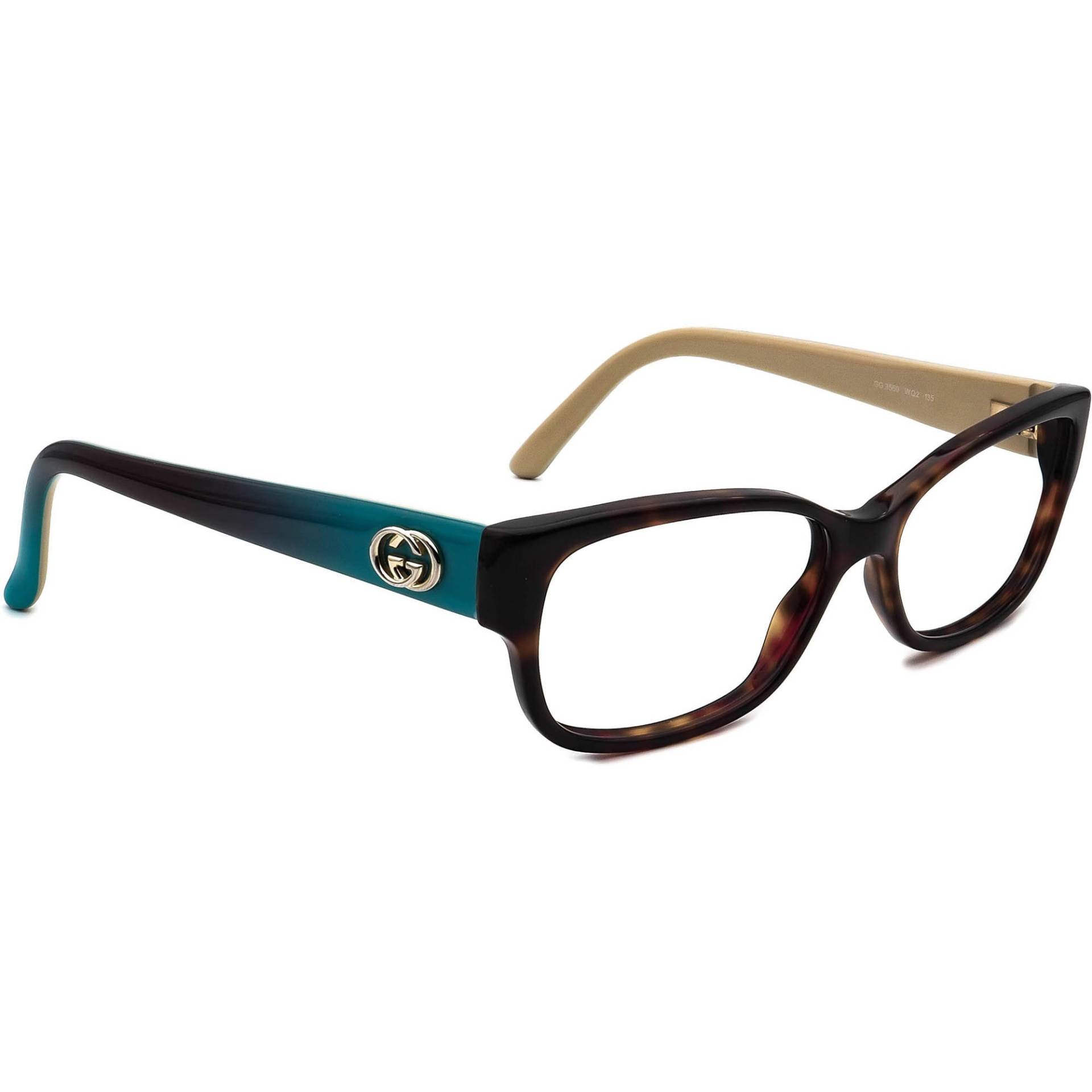 Gucci Brille Gg 3569 Wq2 Dunkle Schildkröte/Blau Farbverlauf Rahmen Italien 52[]15 135 von AfsharOptics