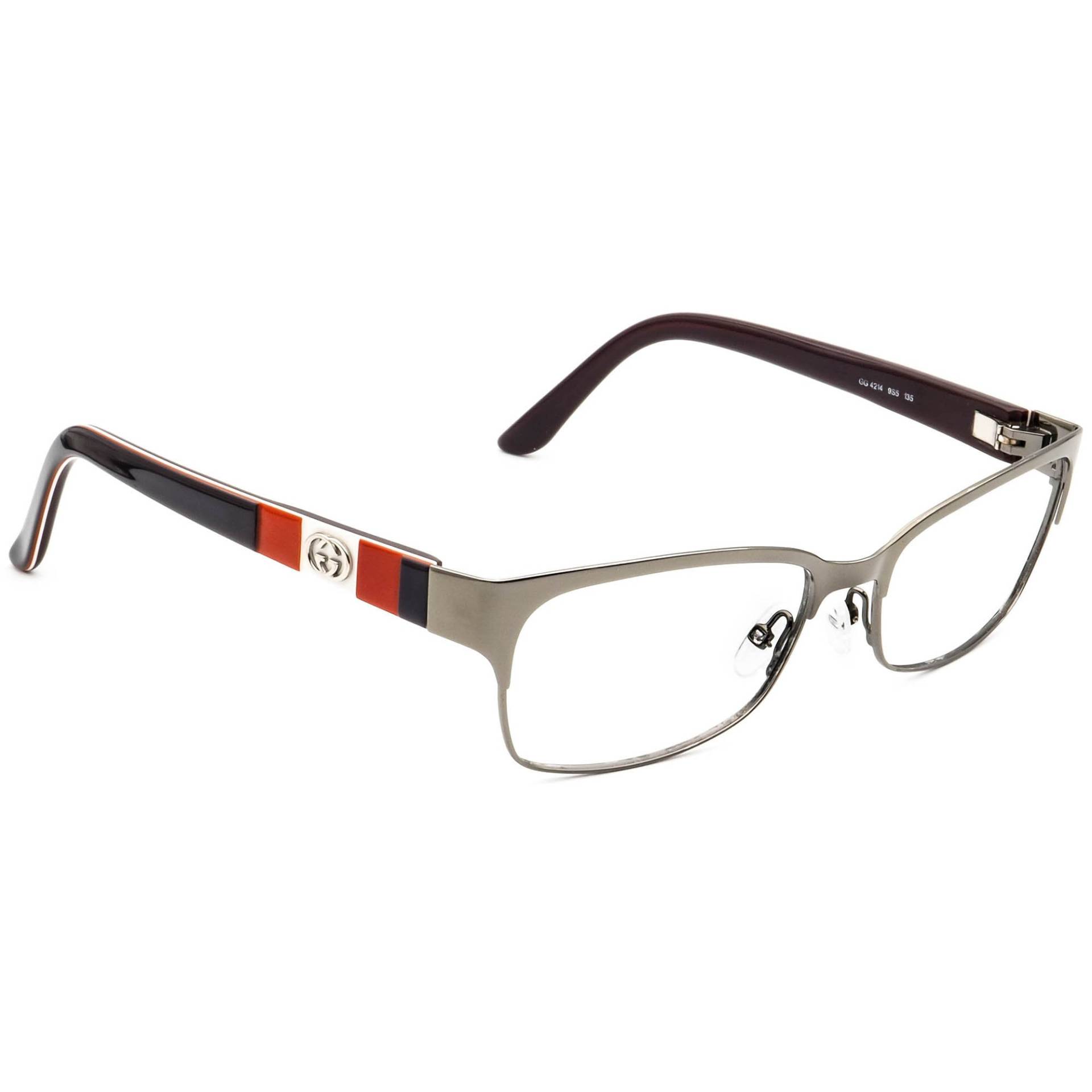 Gucci Brille Gg 4214 9S5 Glänzend Gunmetal/Grau Rechteckig Italien 54[]16 135 von AfsharOptics