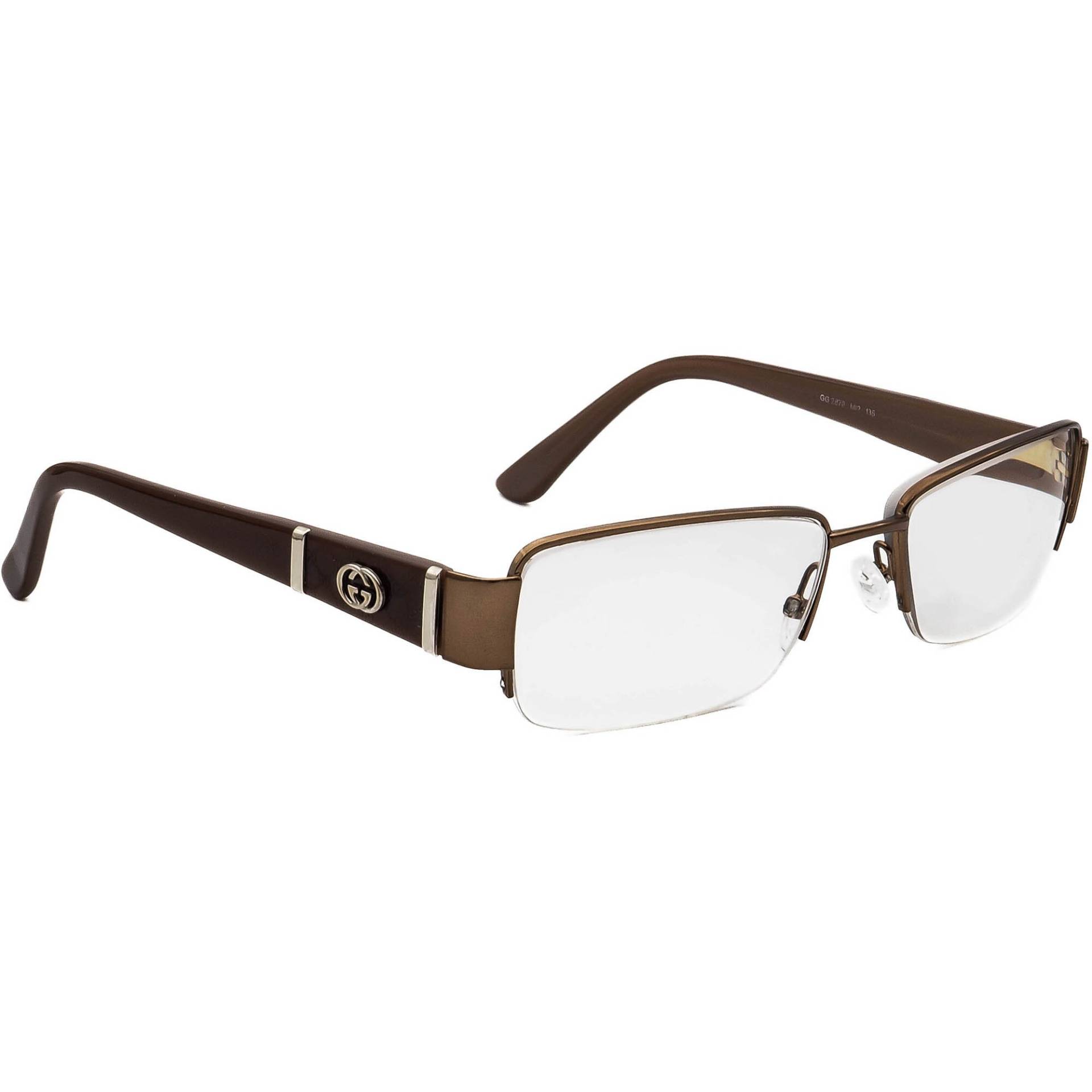 Gucci Damen Brille Gg 2878 Mi2 Braun Halbrand Rahmen Italien 52[]17 135 von AfsharOptics