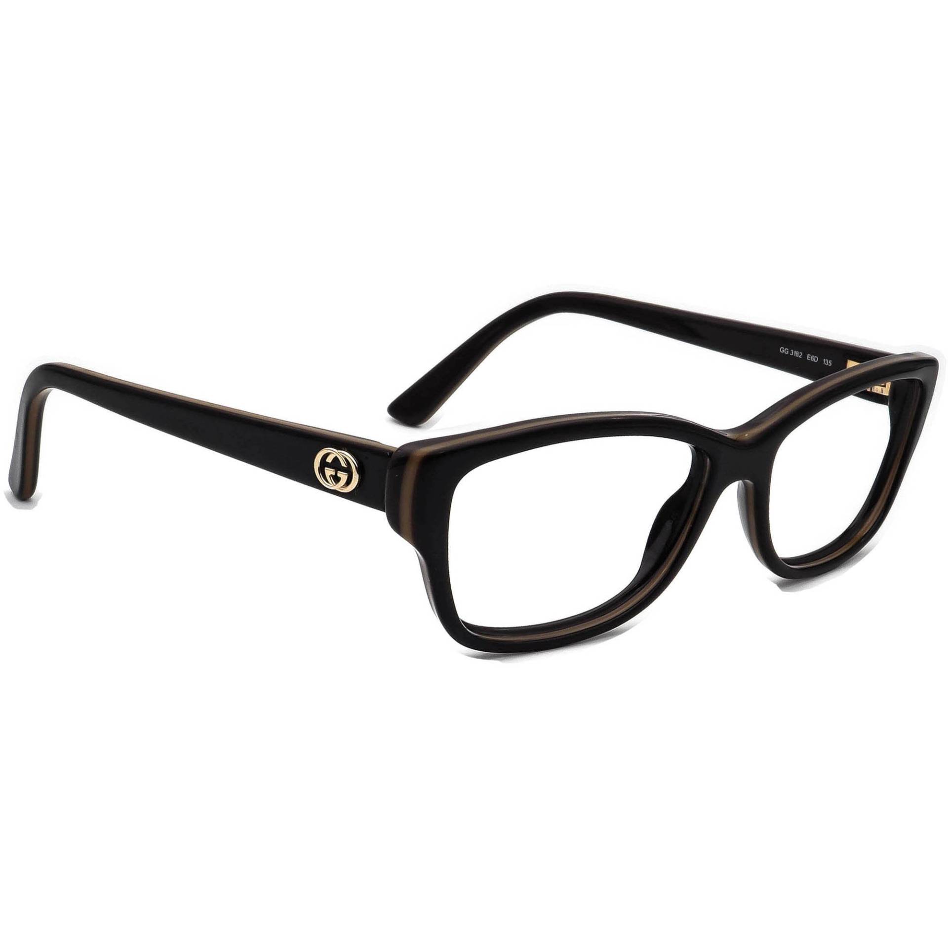 Gucci Damen Brille Gg 3182 E6D Braun Rechteckrahmen Italien 52[]15 135 von AfsharOptics