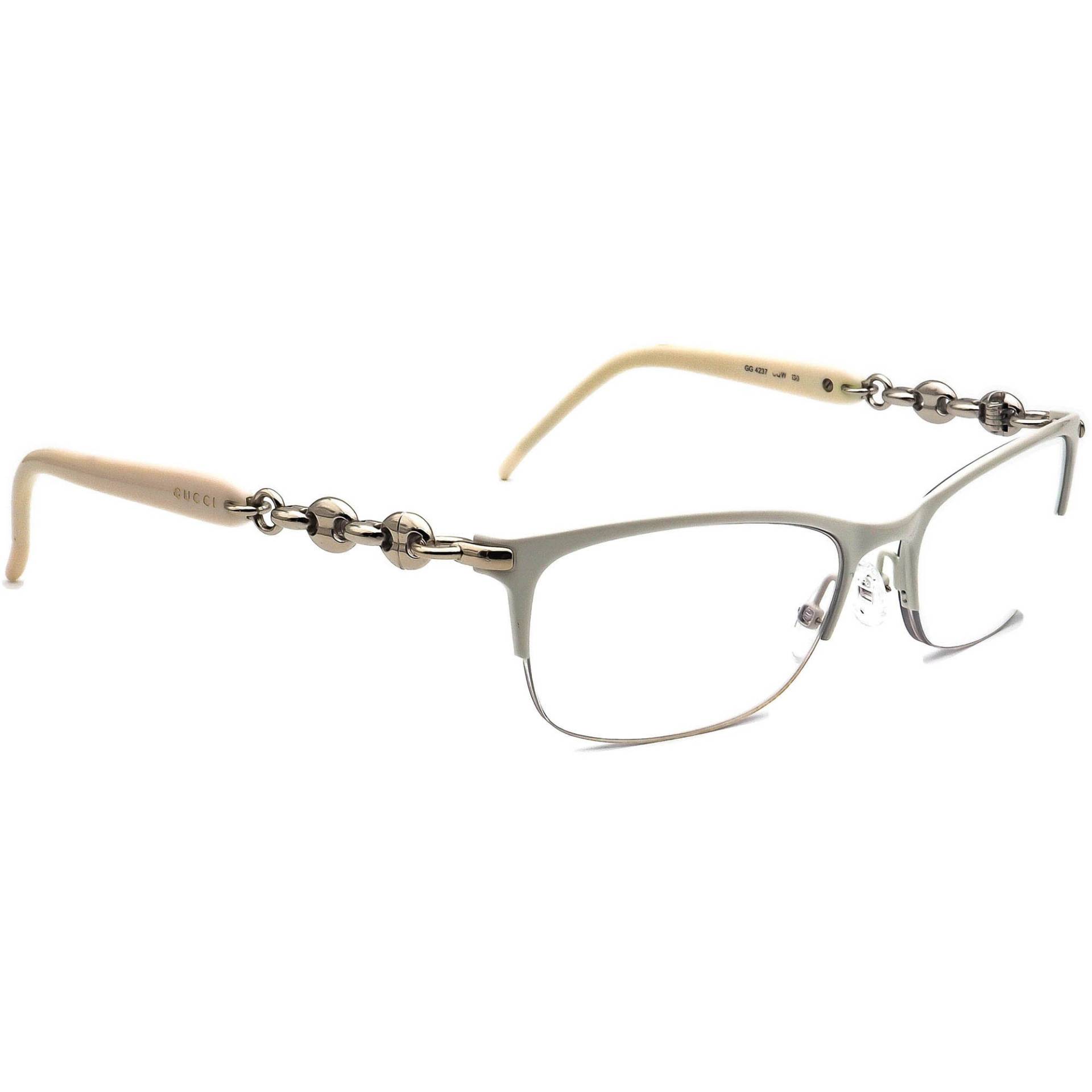 Gucci Damen Brille Gg 4237 Cqw Weiß Halbrand Rahmen Italien 52[]17 130 von AfsharOptics