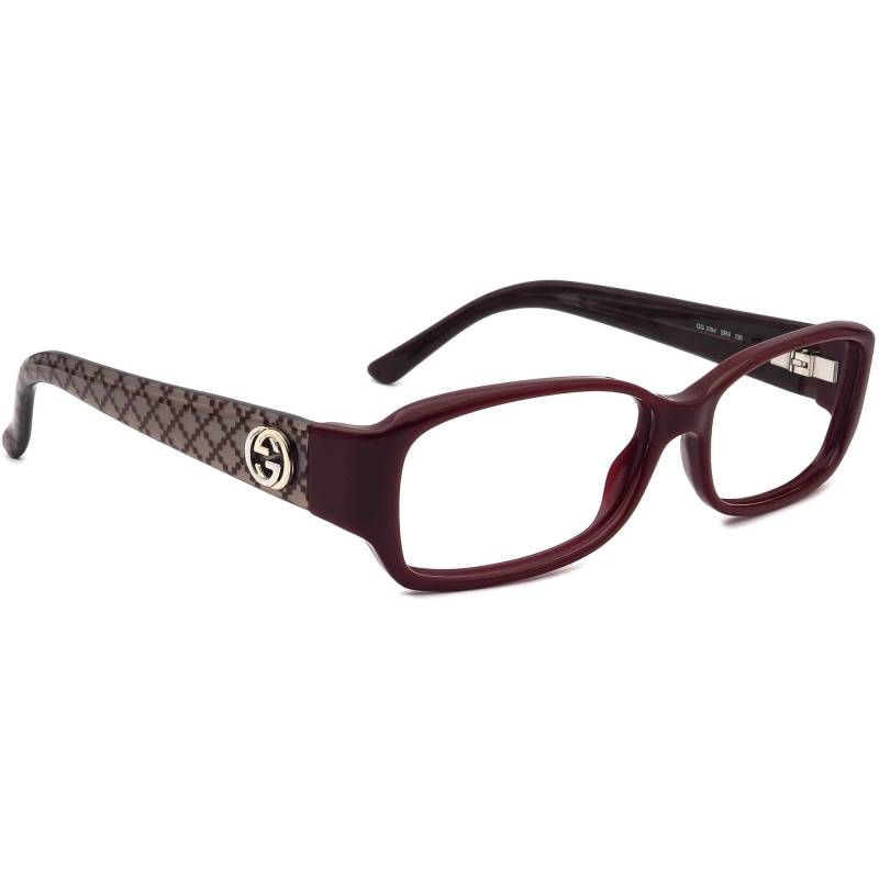 Guccieyeglasses Gg 3184 Sr8 Burgund/Grau Rechteckiger Rahmen Italien 53[]14 130 von AfsharOptics