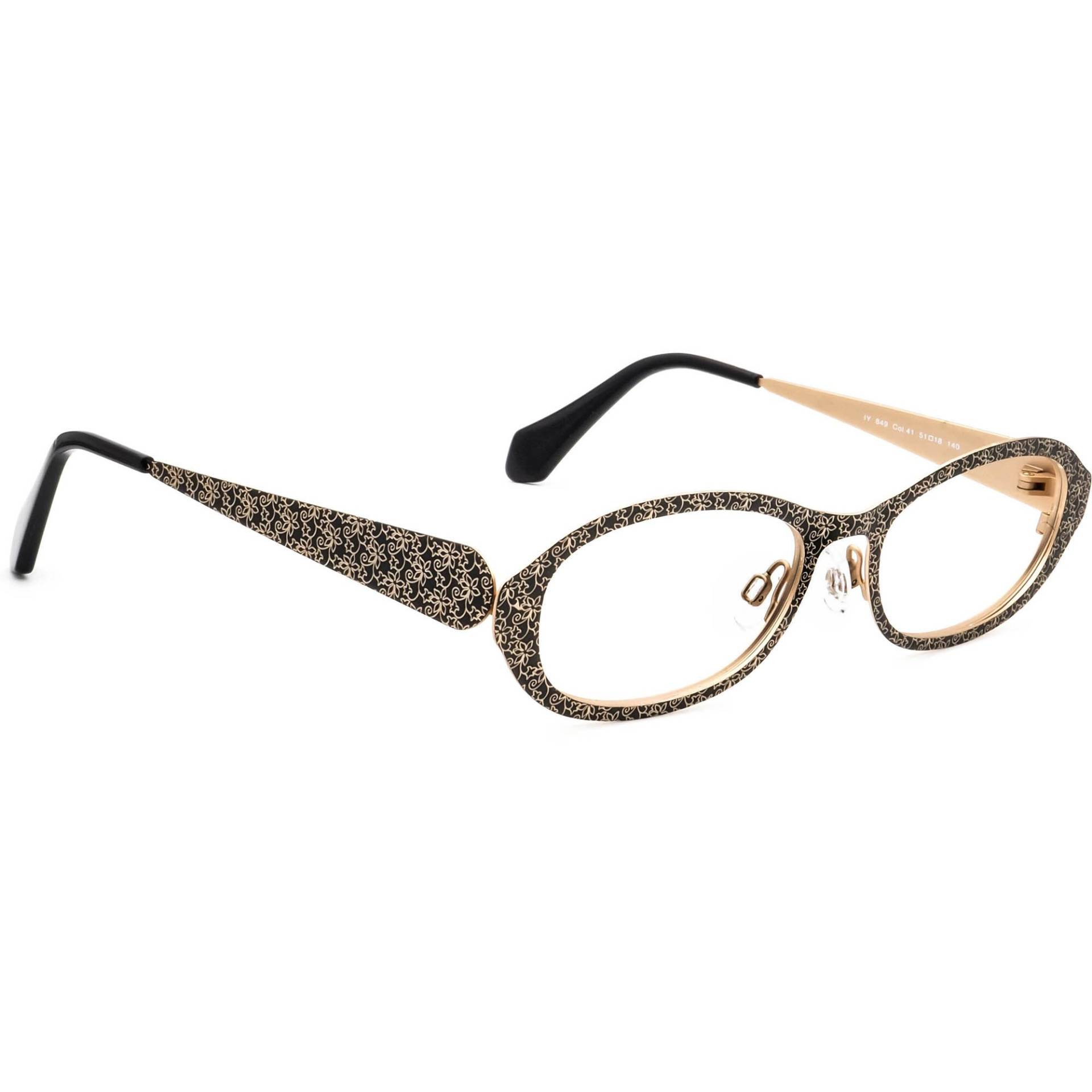 Iyoko Inyake Brille Iy 849 Col.41 Black&gold Metallgestell Japan 51[]18 140 von AfsharOptics