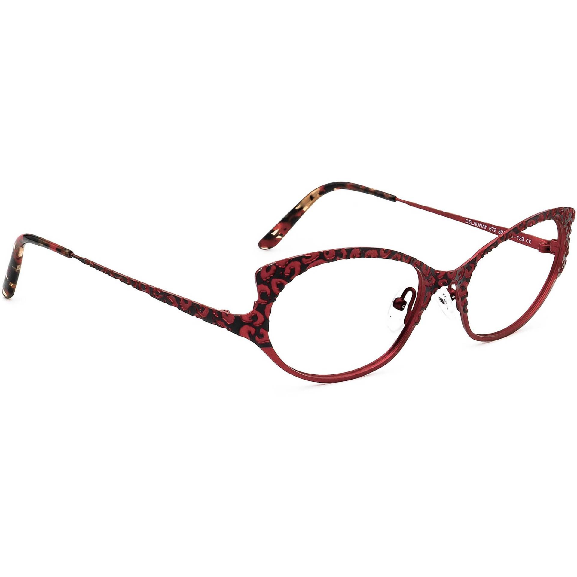 Jean Lafont Brille Delaunay 672 Rot&schwarz Metall Rahmen France 52[]18 133 von AfsharOptics