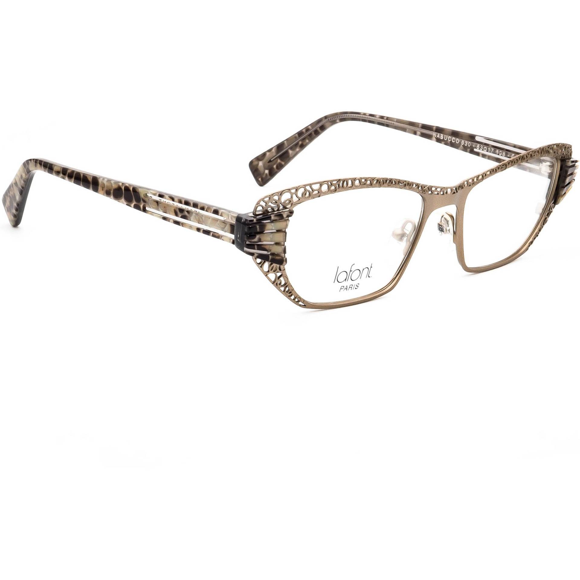 Jean Lafont Brille Nabucco 030 Gebürsteter Goldrahmen Frankreich 53[]17 138 von AfsharOptics