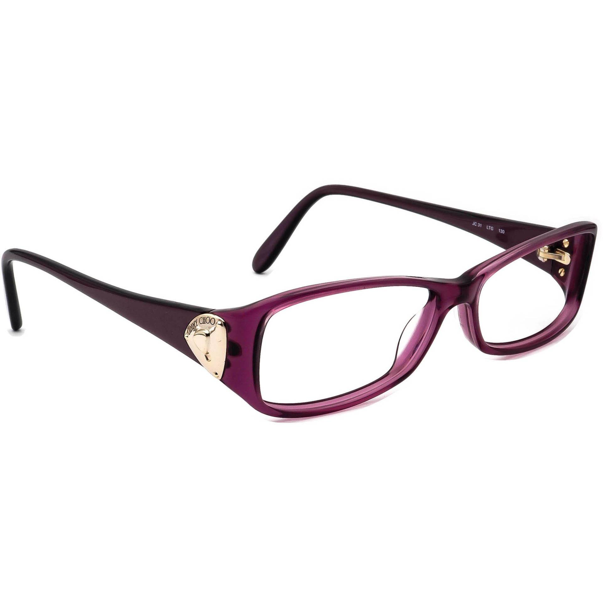 Jimmy Choo Damen Brille Jc31 Ltg Lila Rechteckiger Rahmen Italien 52[]13 130 von AfsharOptics