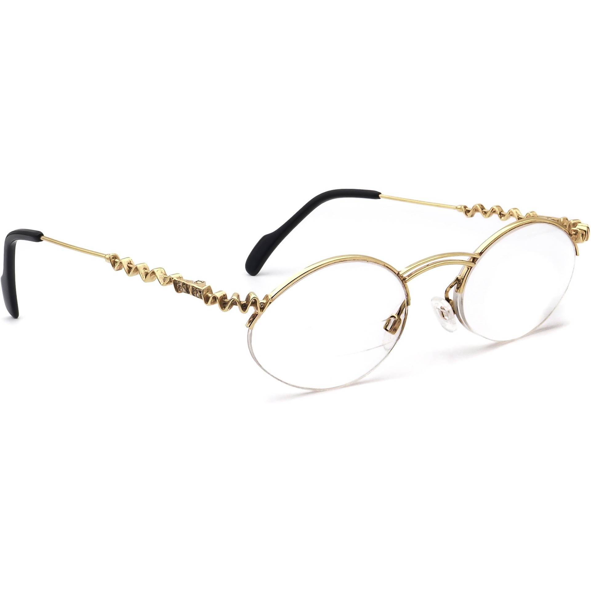 Kaviar Damen Brille Gold Mit Strass Halben Rand Metallrahmen 48[]19 140 von AfsharOptics