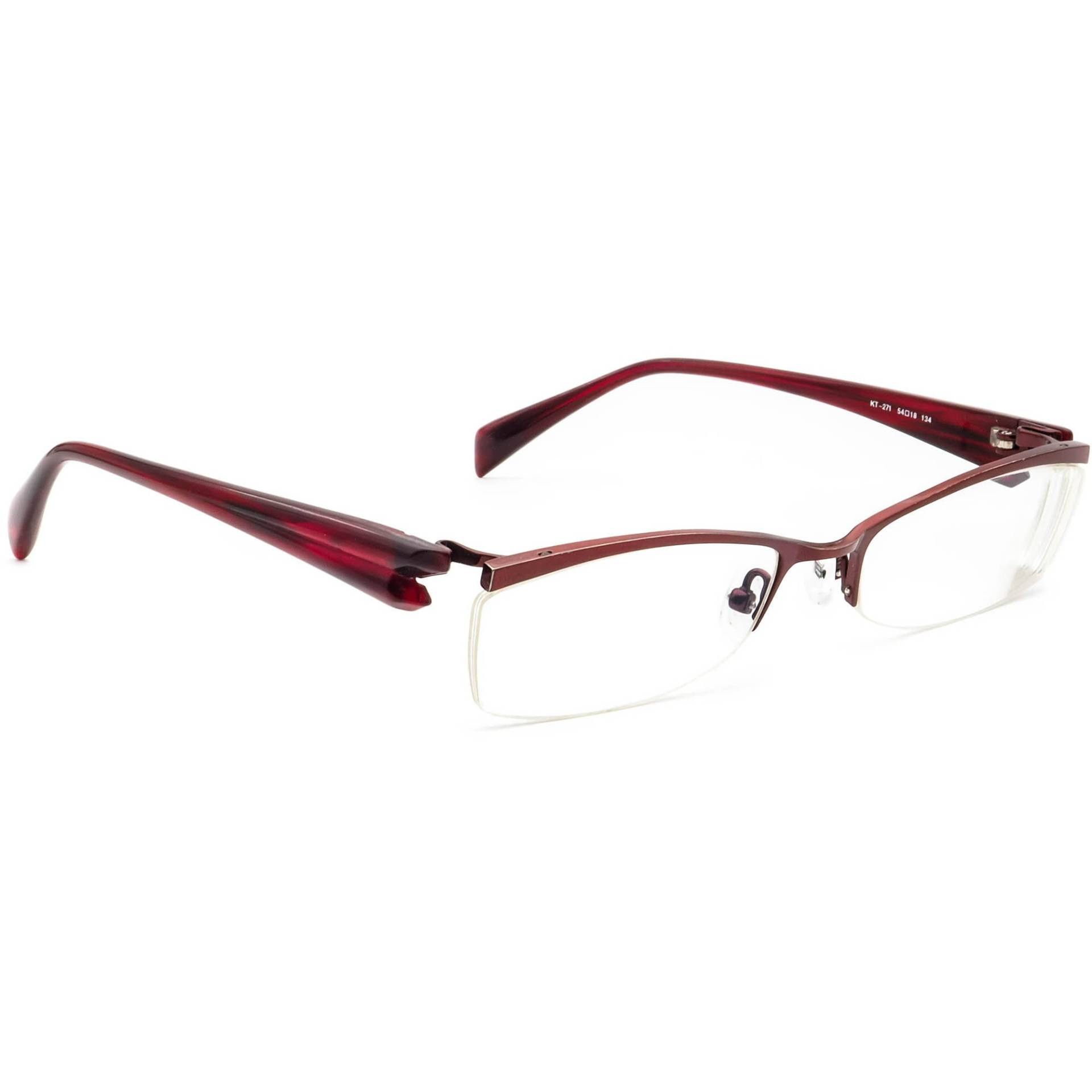 Kio Yamato Brille Kt-271 Titanium Burgund Halbrand Rahmen Japan 54[]18 134 von AfsharOptics