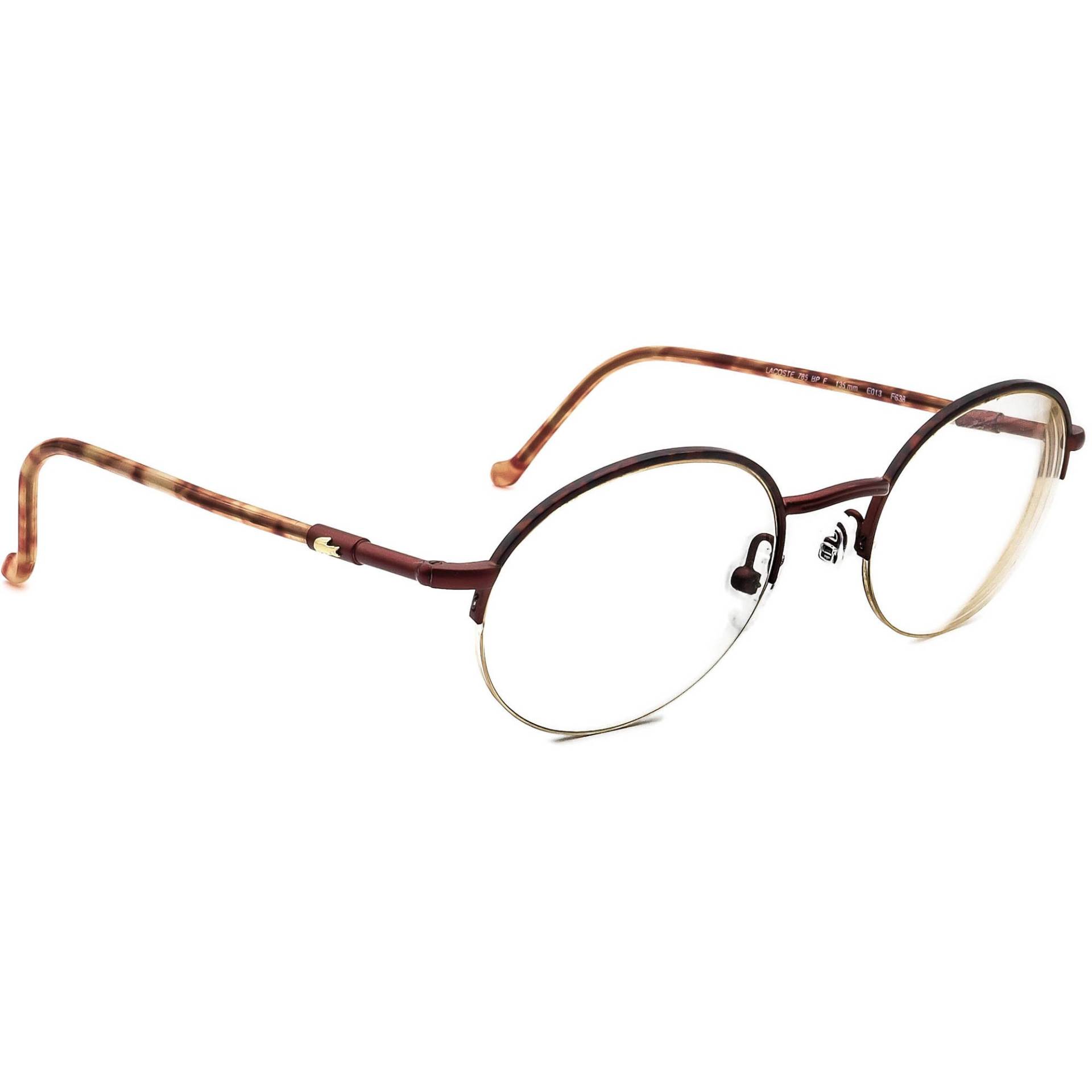 Lacoste Brille 785 Bp E013 F638 Red Havana Half Rim Frame France 50[]21 135 von AfsharOptics